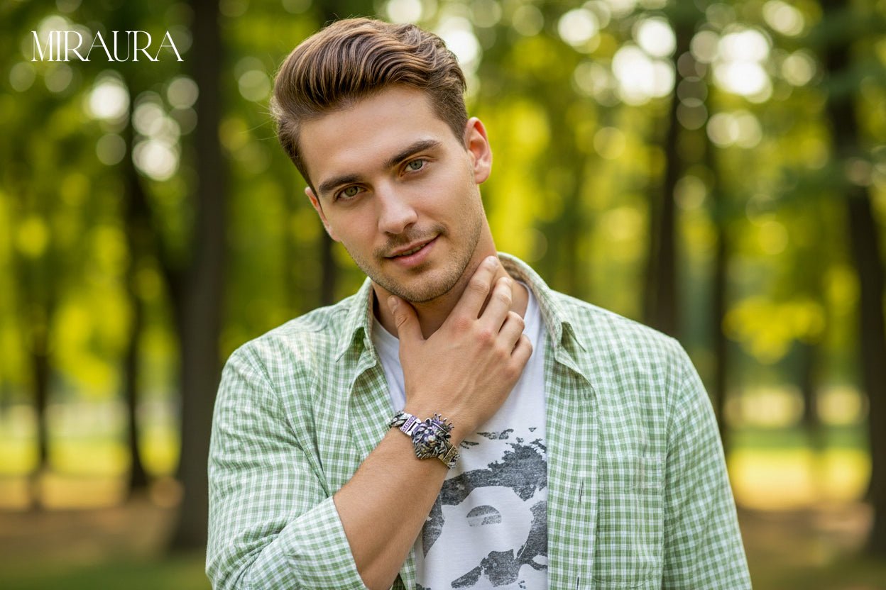 Stylish 925 Silver Men's Bracelets - Miraura Jewels