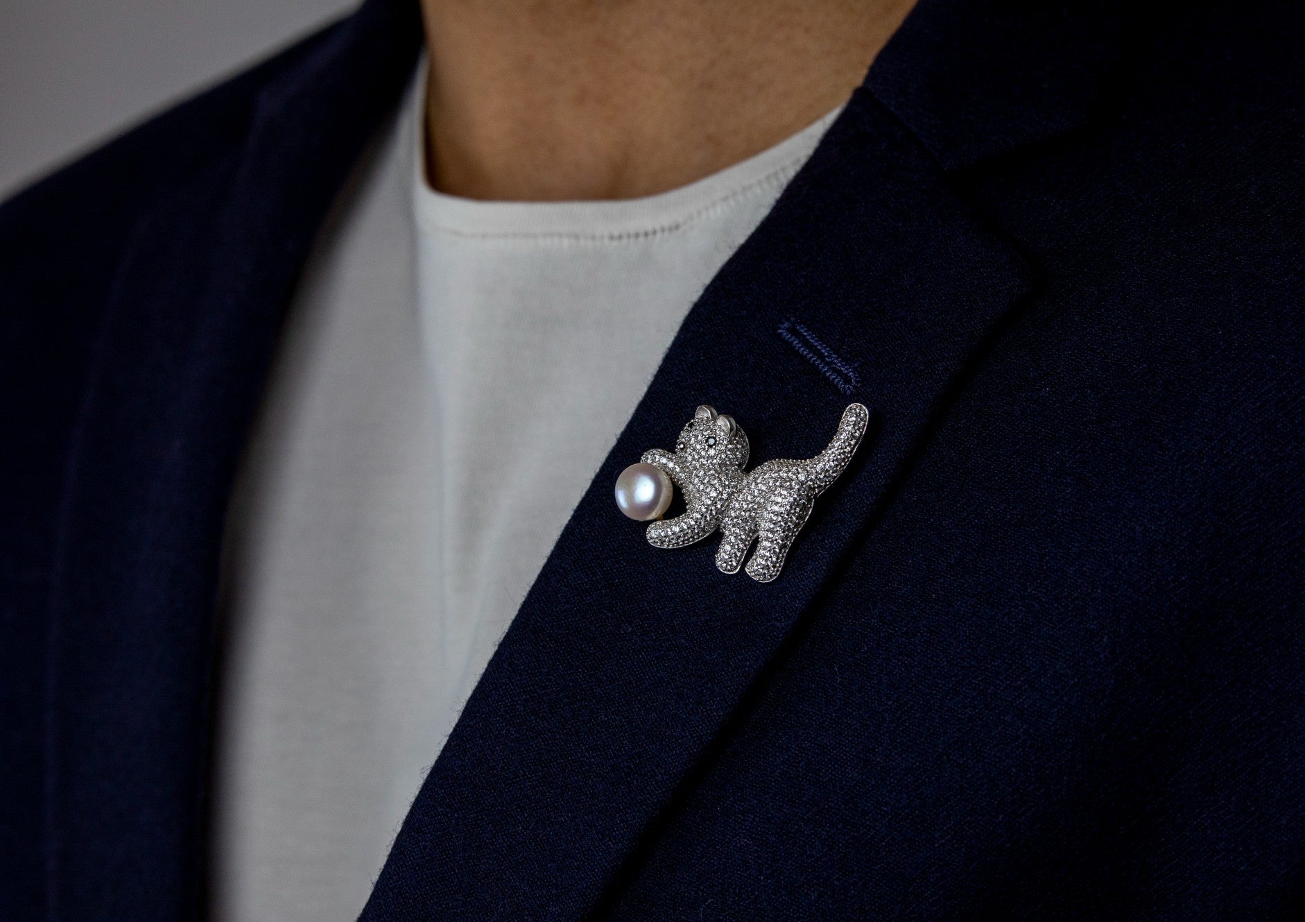 The Moti Billi Brooch by Miraura - Miraura Jewels