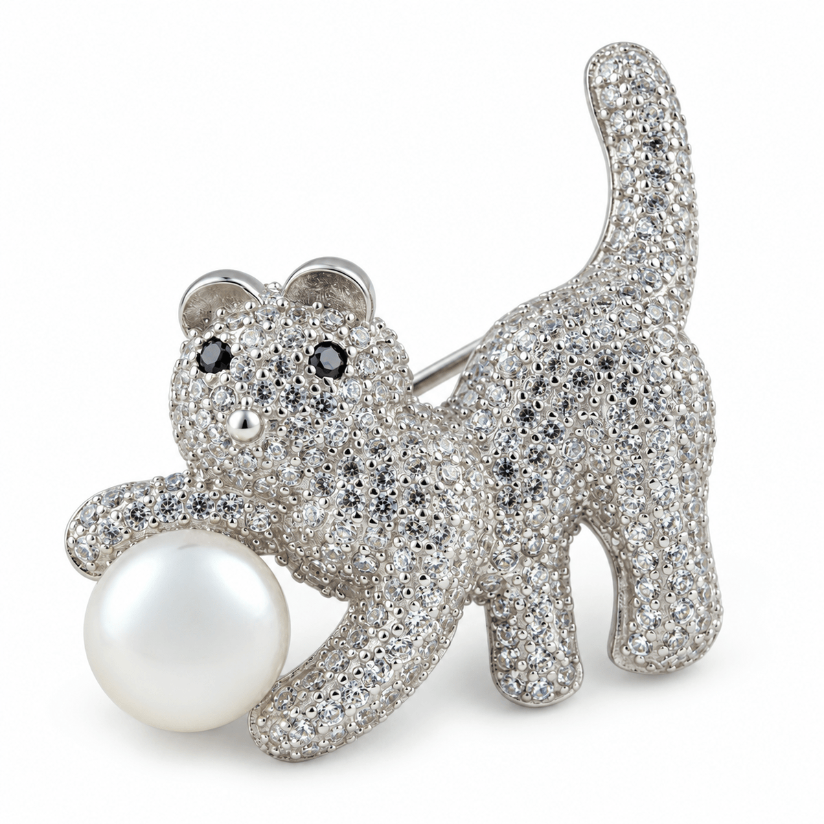 The Moti Billi Brooch | 925 Sterling Silver - Miraura Jewels