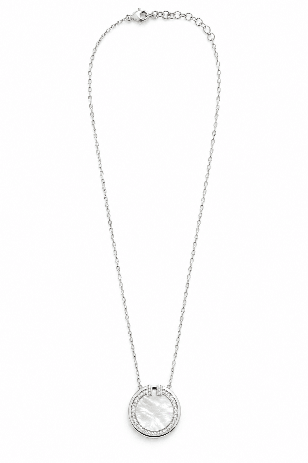 Mother of Pearl Pavé Pendant I Miraura