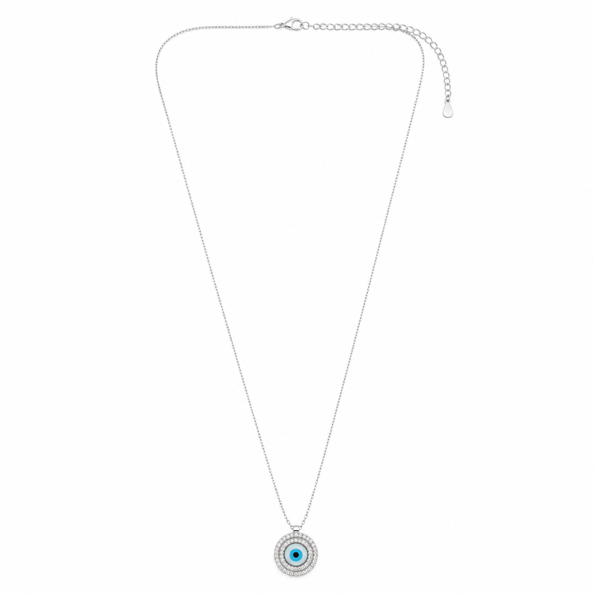 925 Silver CZ Evil Eye Pendant by Miraura Jewels, Jaipur.
