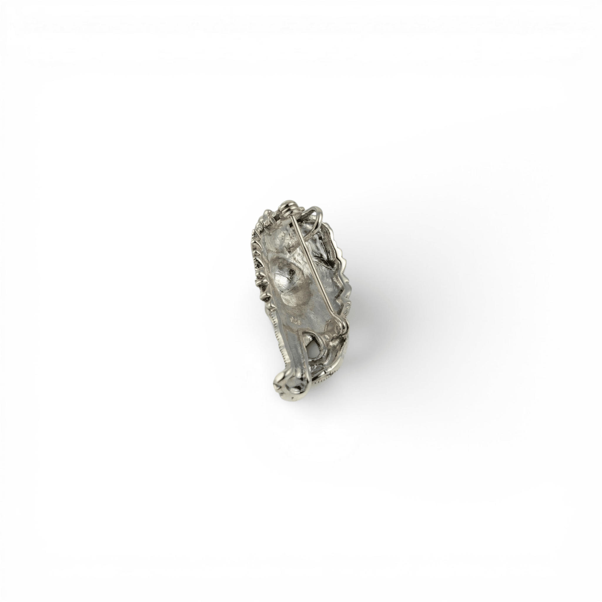 Majestic Lion Head Oxidized Silver Brooch - Miraura Jewels