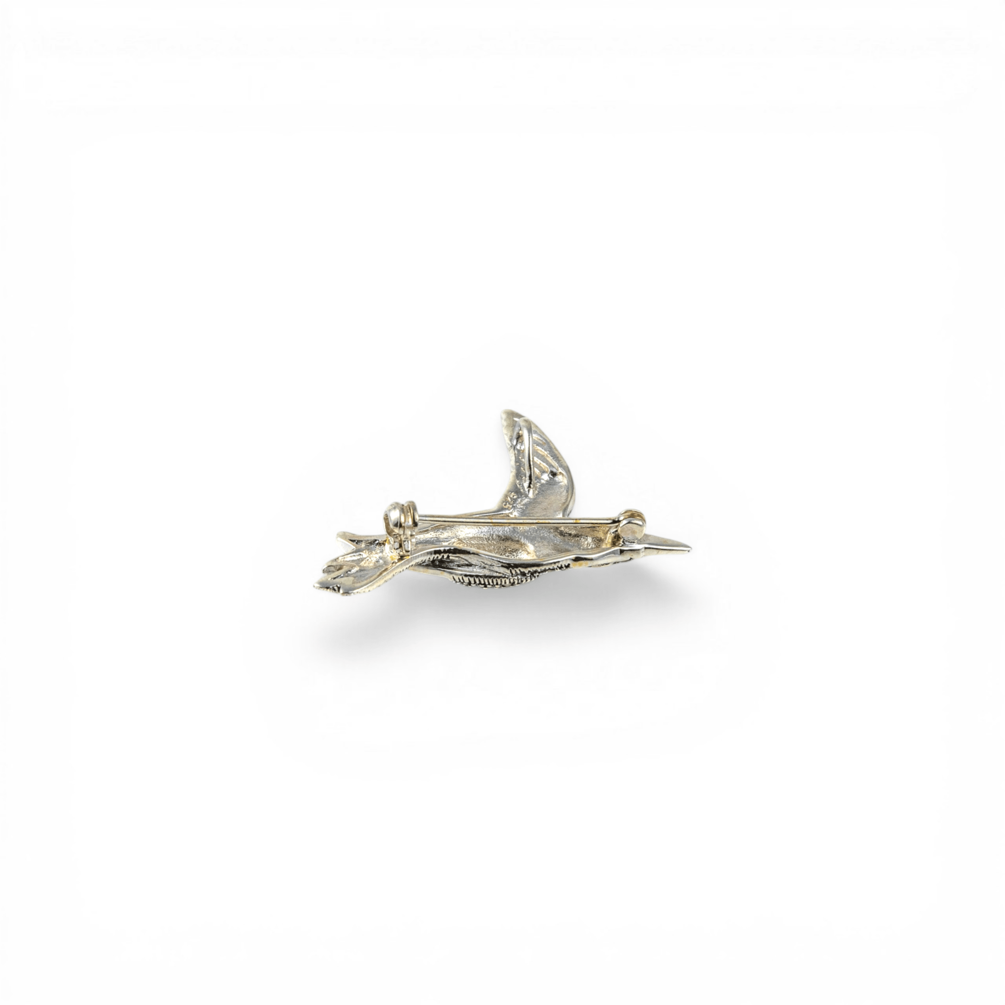 Silver Hummingbird Oxidized Brooch - Miraura Jewels