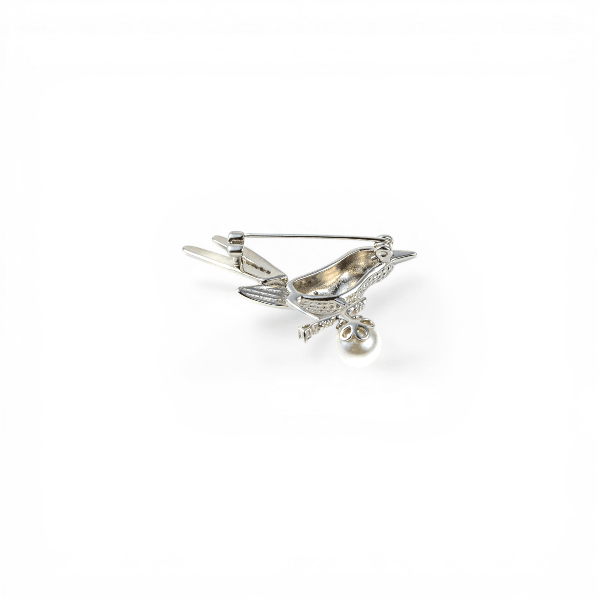 Pearl & Zircon Bird on Branch Brooch - Miraura Jewels