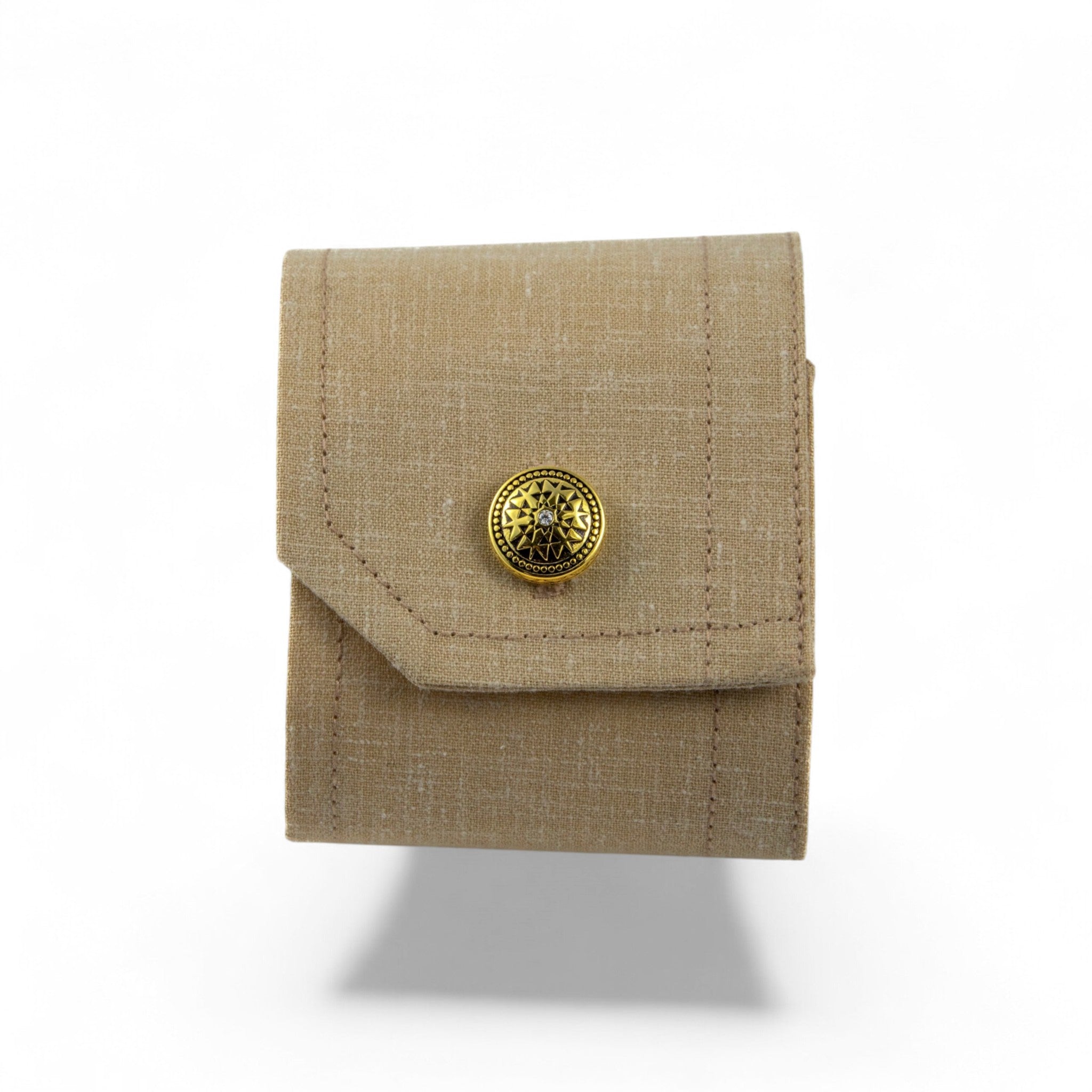 Gold Geometric Sunburst Zircon Cufflinks - Miraura Jewels