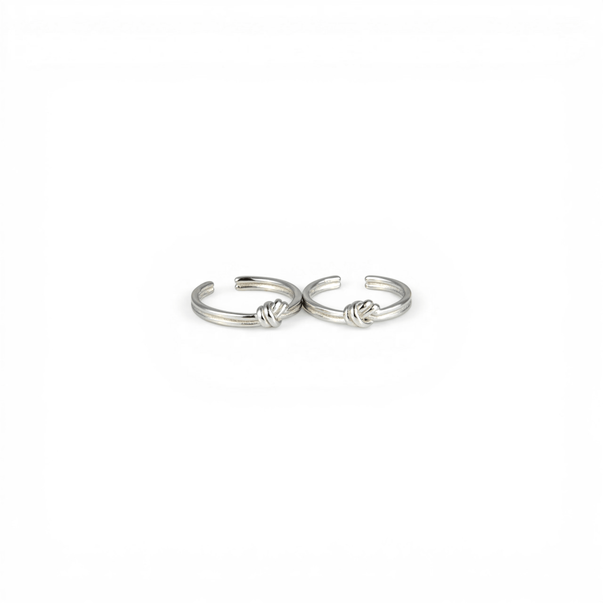 Eternal Knot Silver Toe Rings - Miraura Jewels
