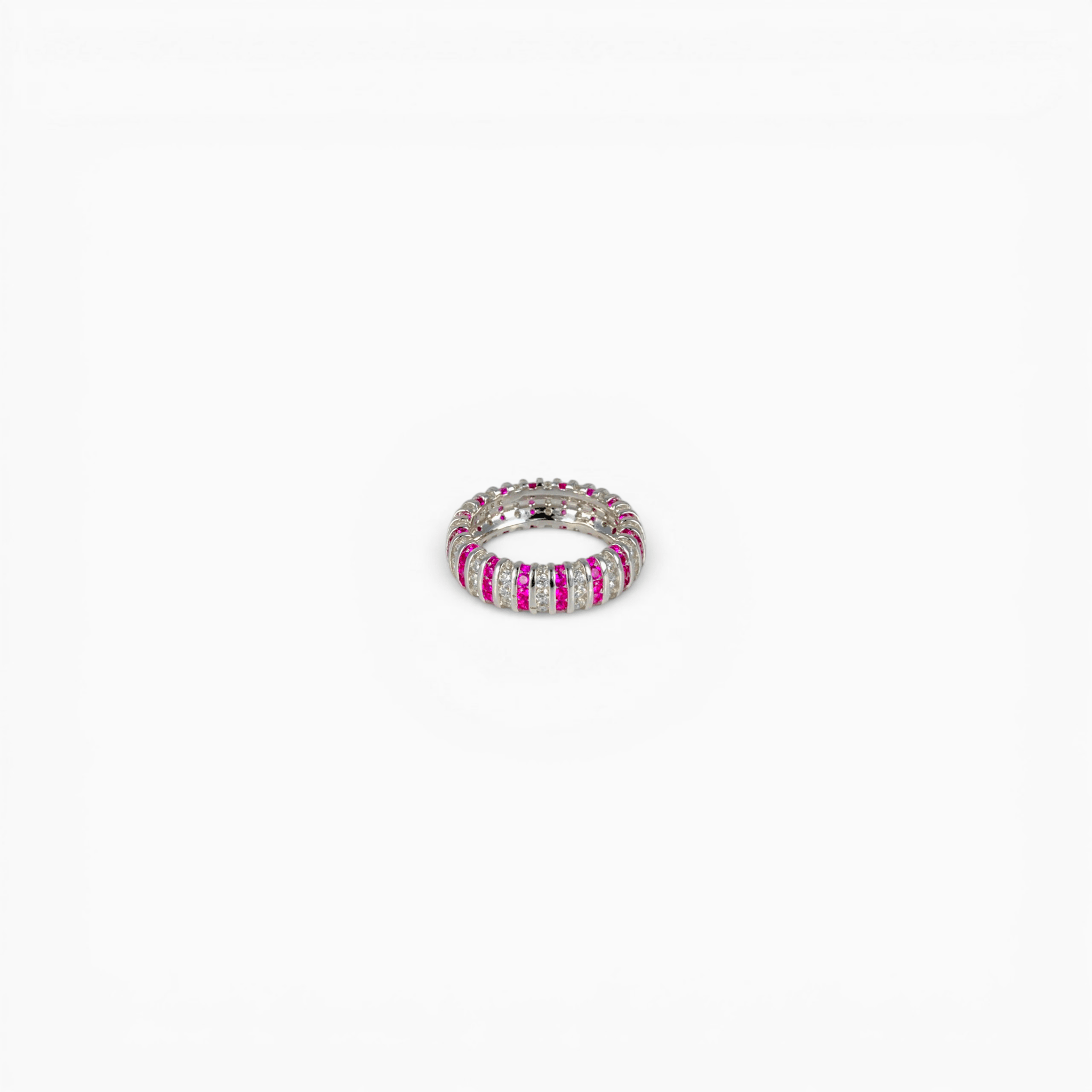 Ruby & Zircon Alternating Eternity Ring - Miraura Jewels
