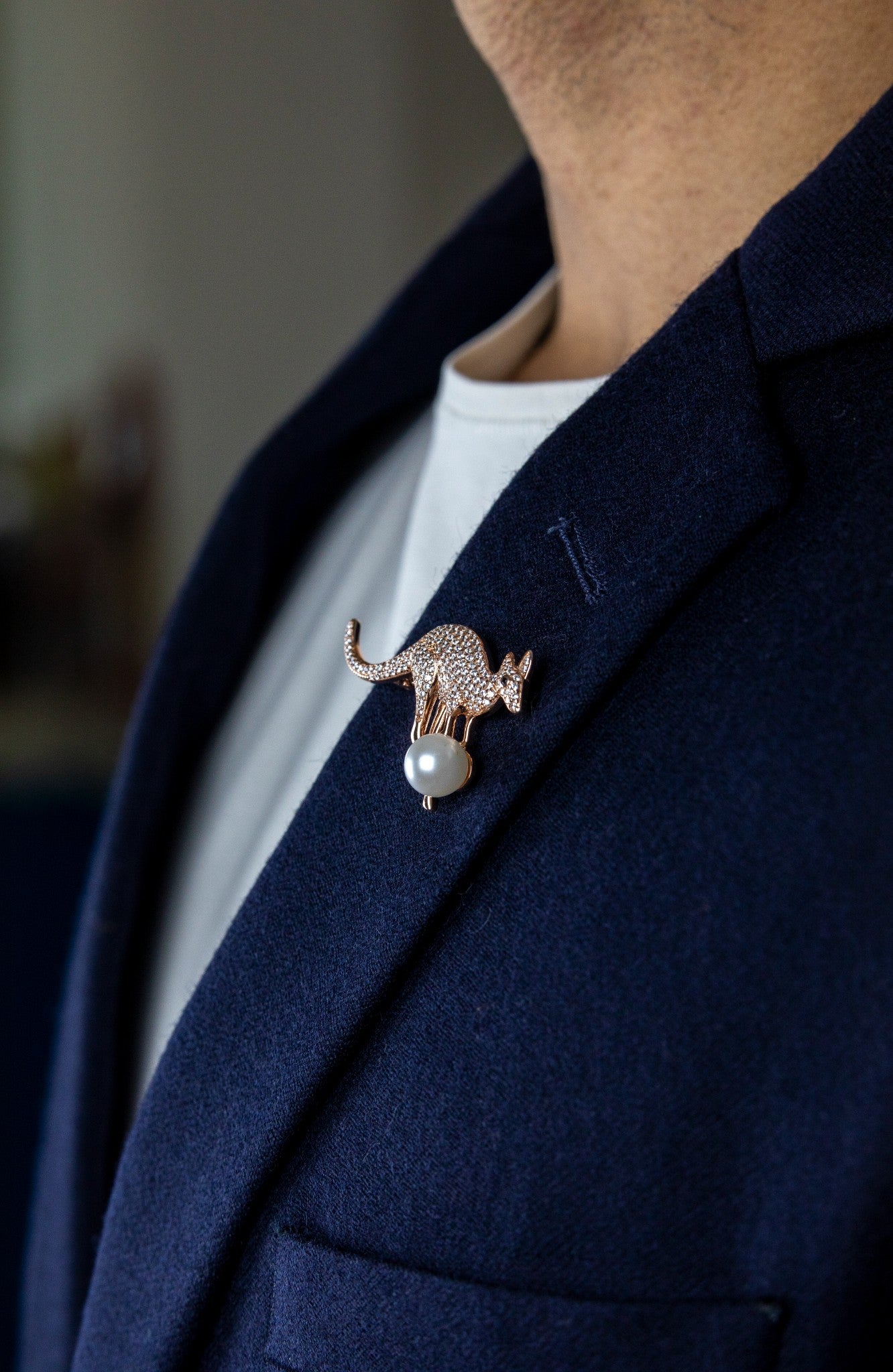 The Moti Kangaroo Brooch by Miraura - Miraura Jewels
