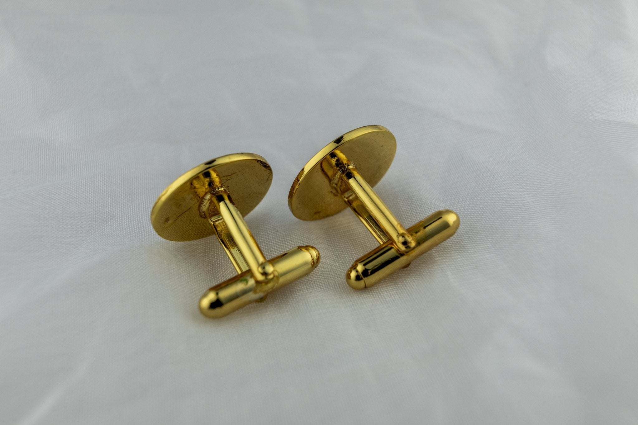 Amber Enamel Clock Cufflinks - Miraura Jewels