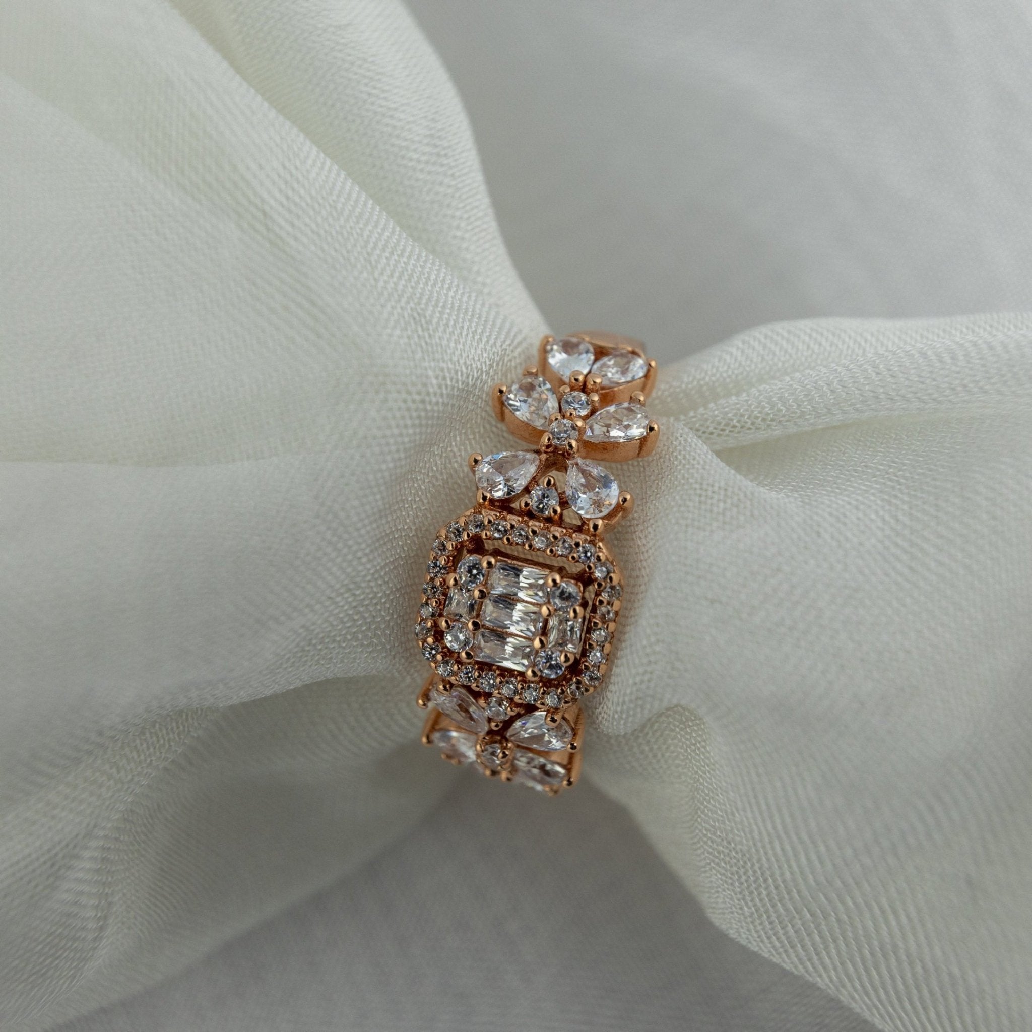 Baguette Halo Ring - Miraura Jewels