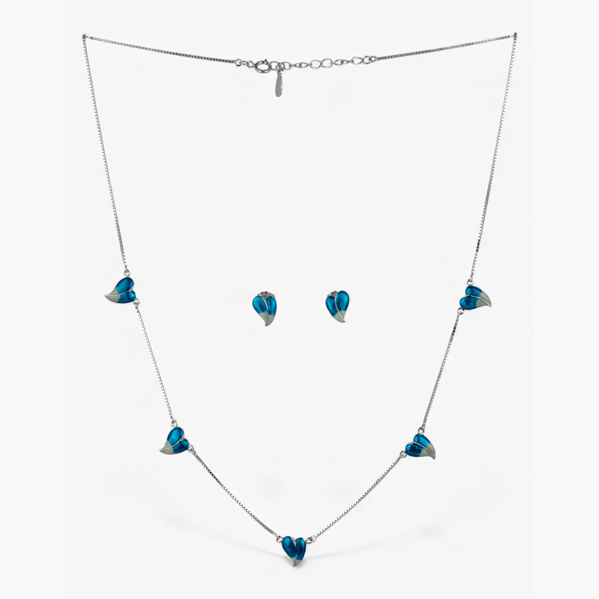 Blue Cascade Charm Necklace - Miraura Jewels