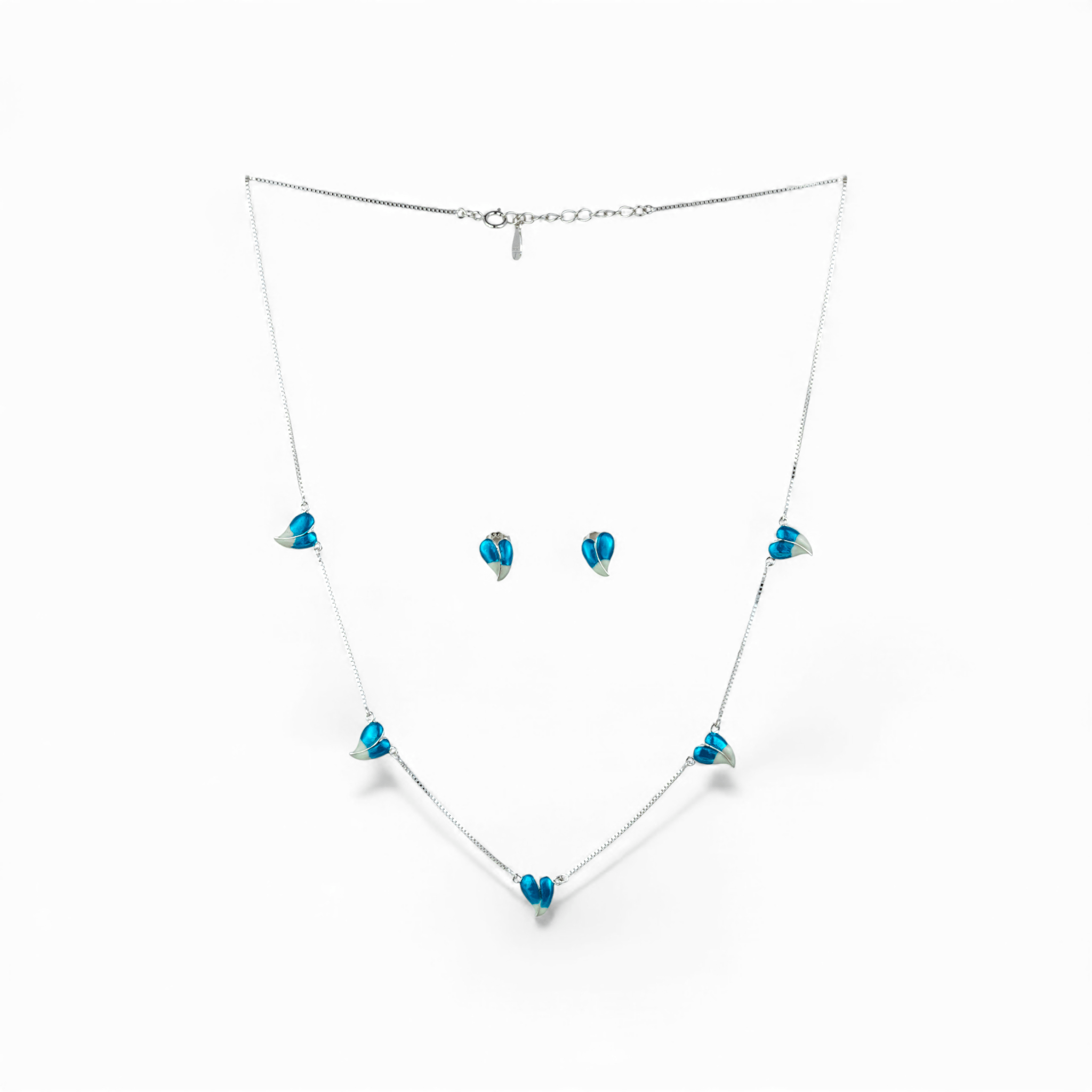Blue Cascade Charm Necklace - Miraura Jewels