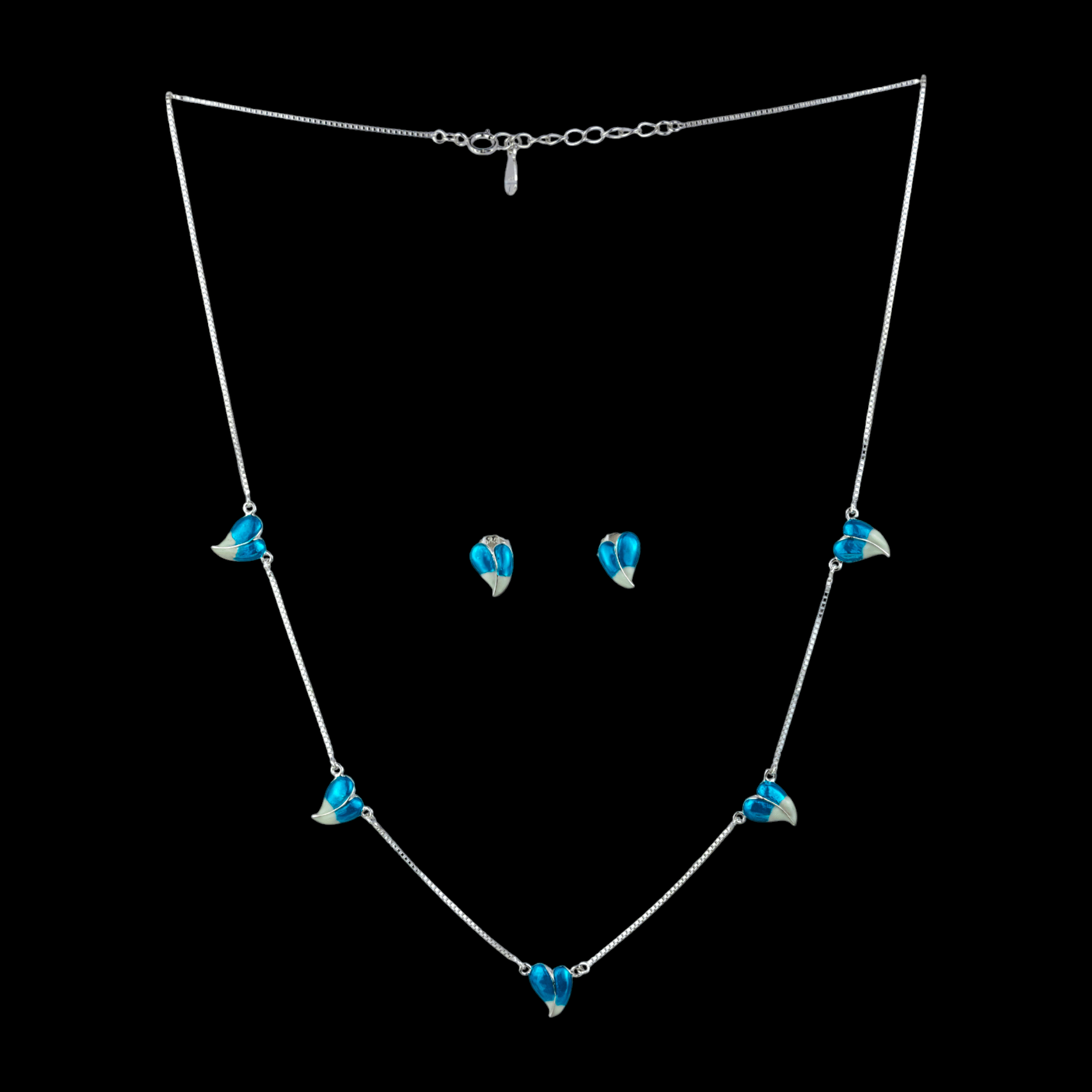 Blue Cascade Charm Necklace - Miraura Jewels
