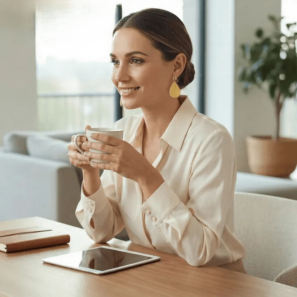 Brushed Gold Teardrop Dangle Earrings - Miraura Jewels