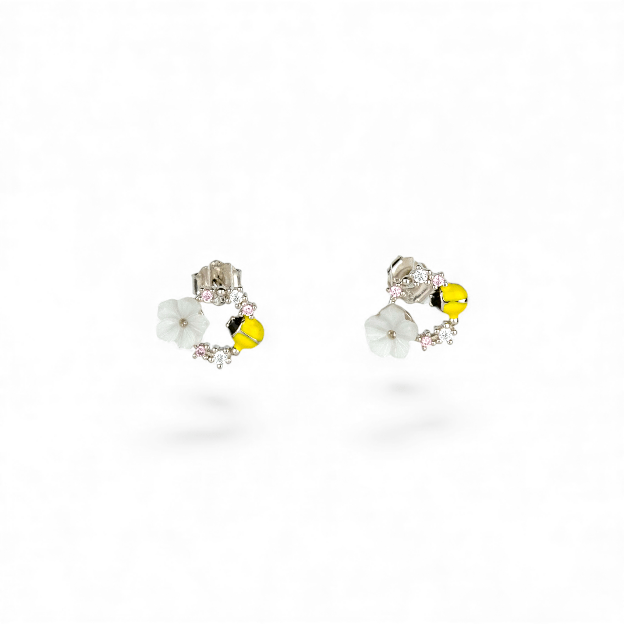 Carved Flower Stud Earrings - Miraura Jewels