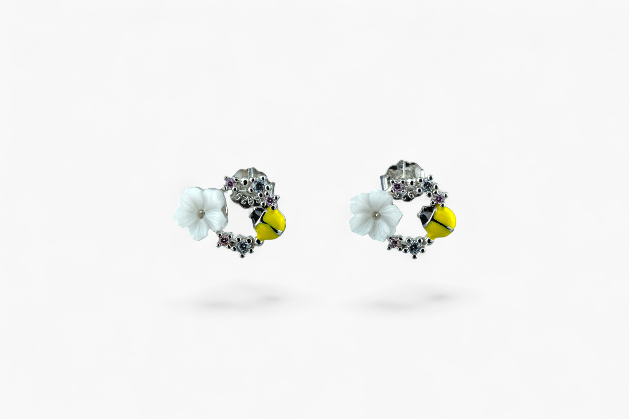 Carved Flower Stud Earrings - Miraura Jewels