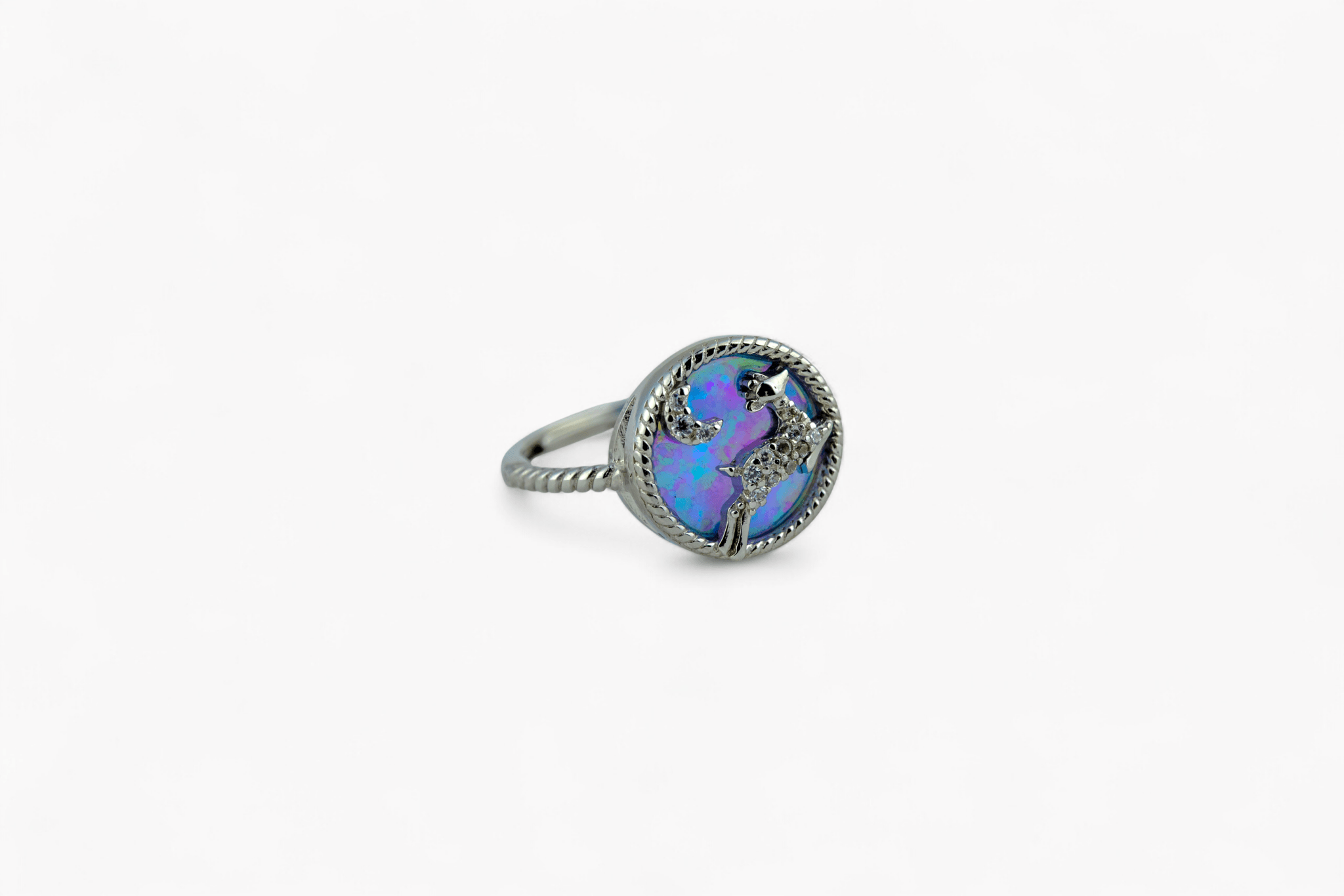 Celestial Blue Opal Ring - Miraura Jewels