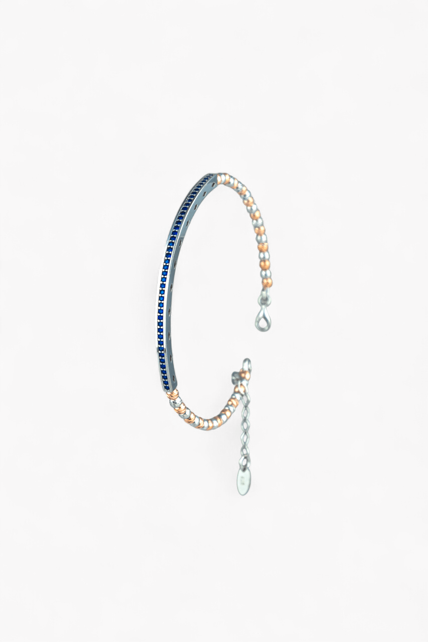 Channel - Set Blue Gemstone Bangle - Miraura Jewels