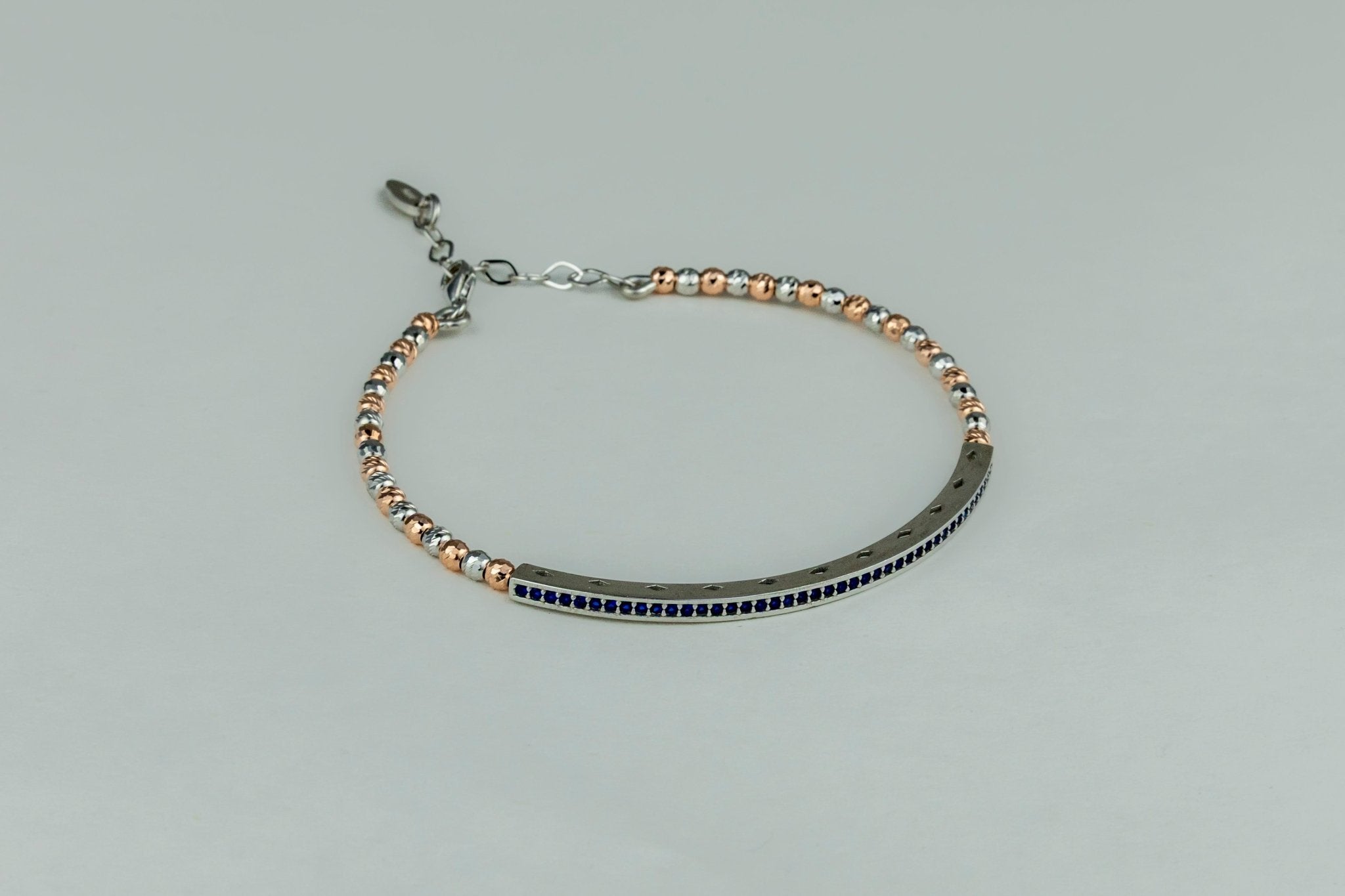 Channel - Set Blue Gemstone Bangle - Miraura Jewels
