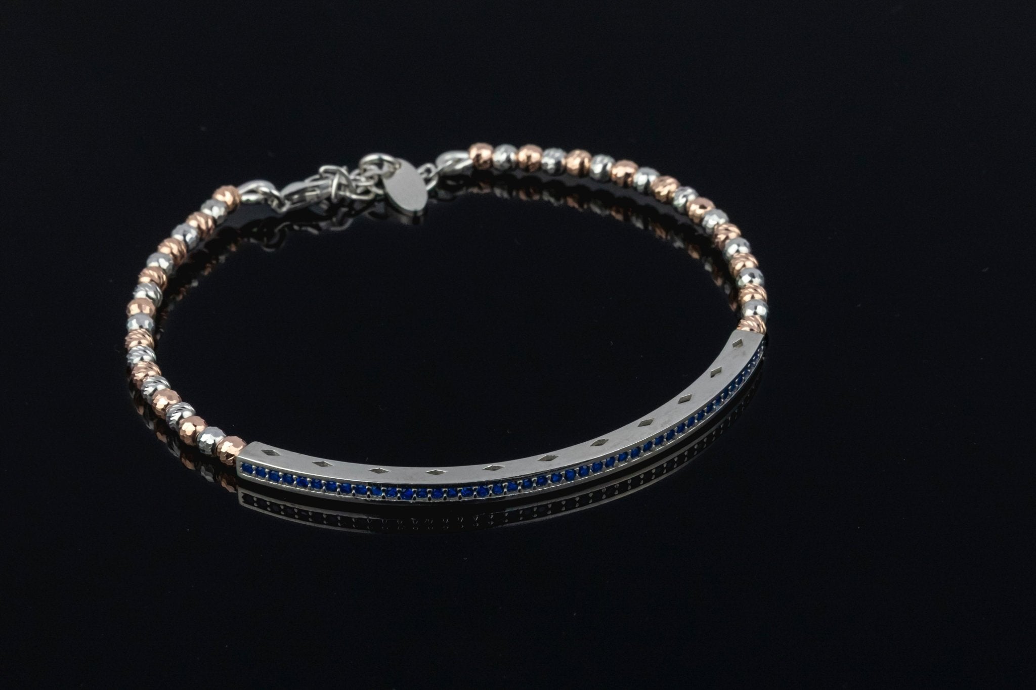 Channel - Set Blue Gemstone Bangle - Miraura Jewels