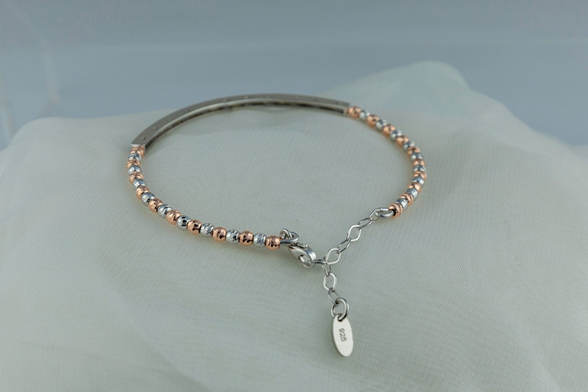 Channel - Set Blue Gemstone Bangle - Miraura Jewels