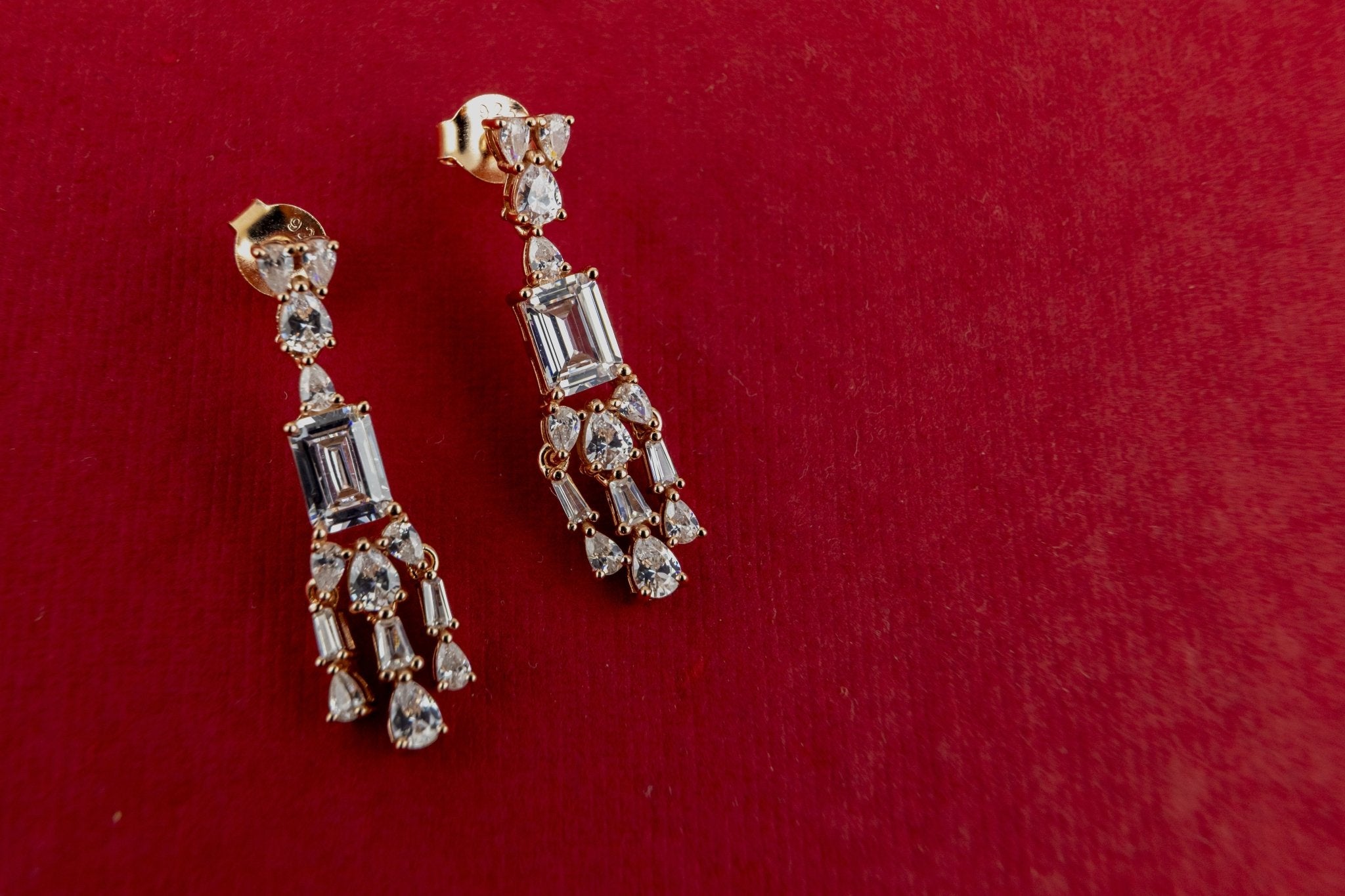 Cluster Waterfall Drop Earrings - Miraura Jewels