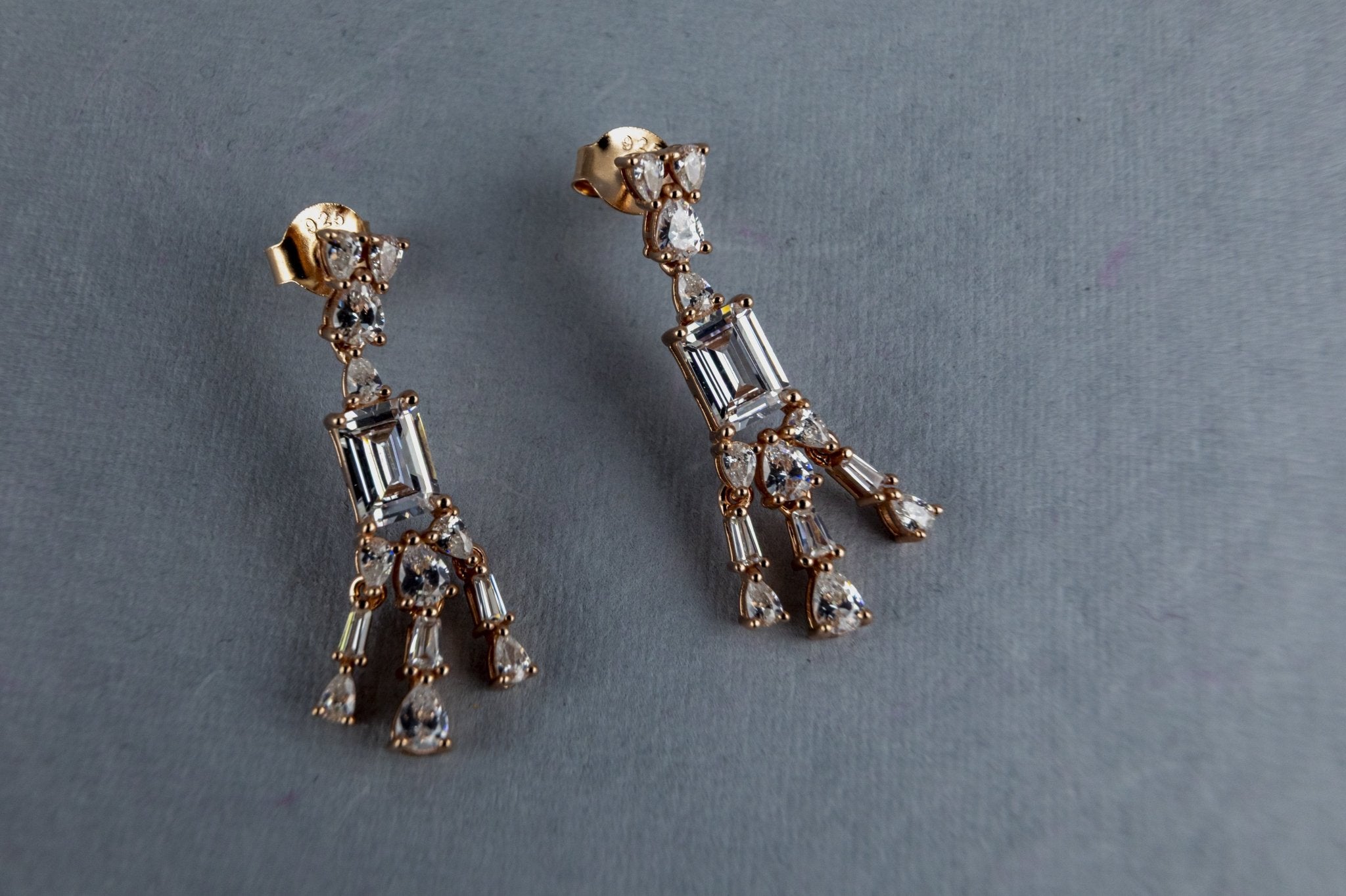Cluster Waterfall Drop Earrings - Miraura Jewels
