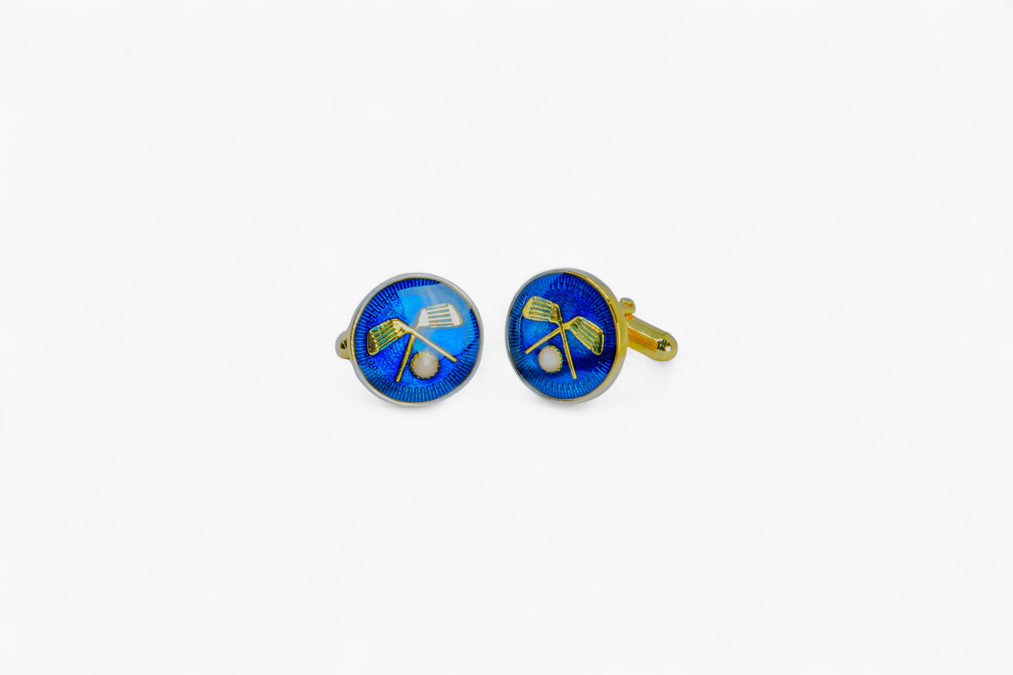 Crossed Golf Flags Cufflinks - Miraura Jewels