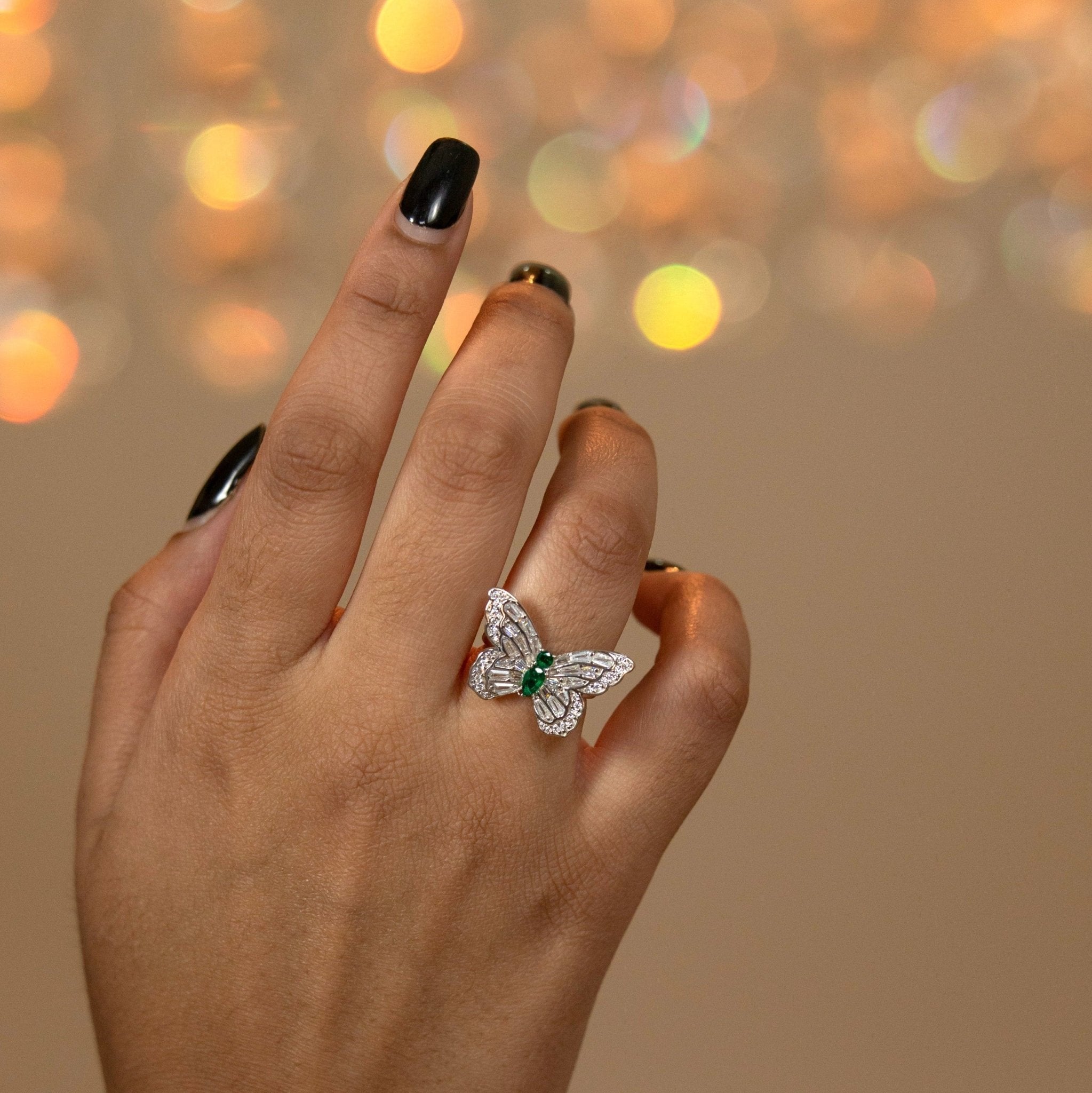 Detailed Butterfly Statement Ring - Miraura Jewels