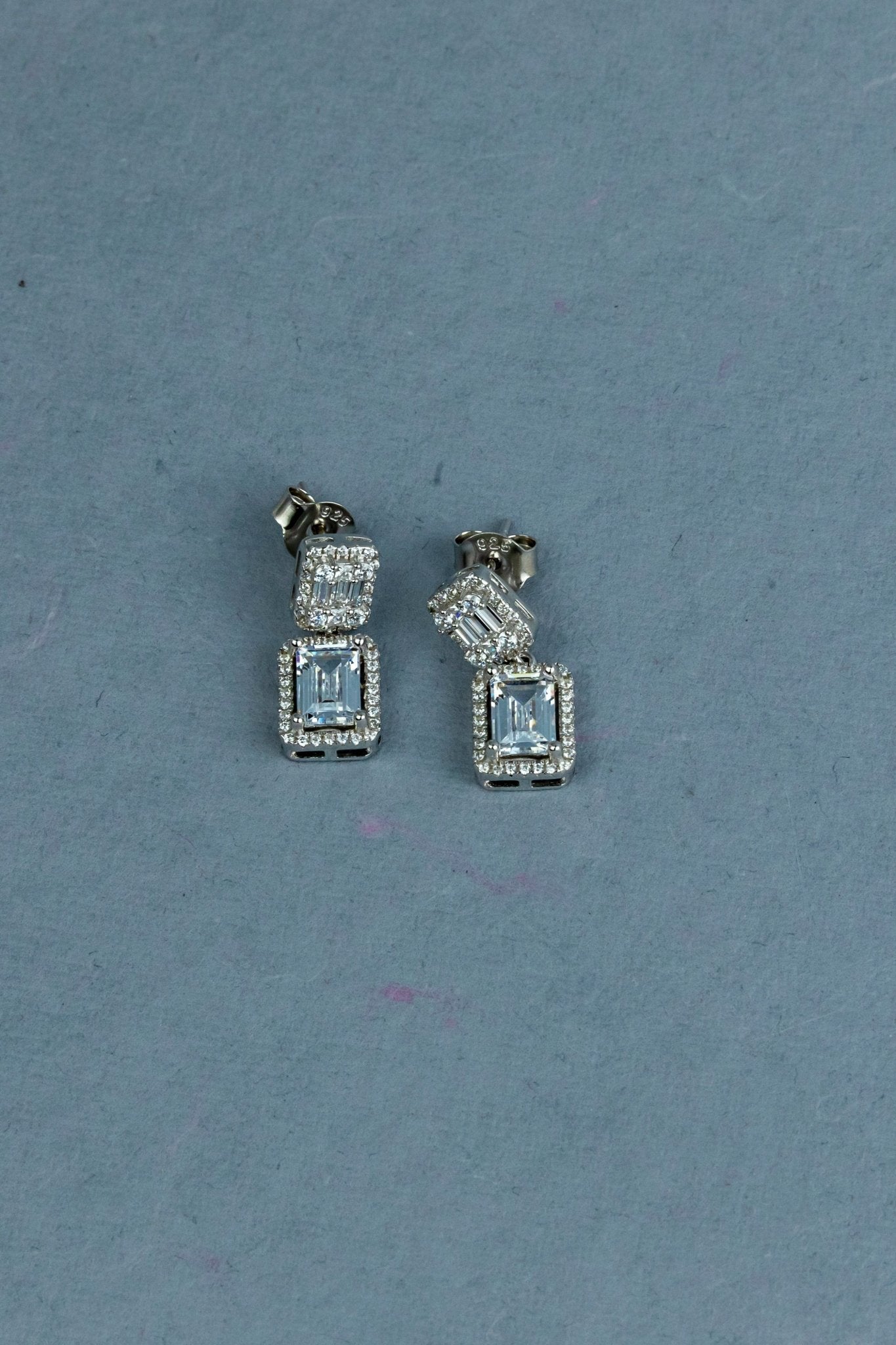 Double Halo Crystal Drop Earrings - Miraura Jewels