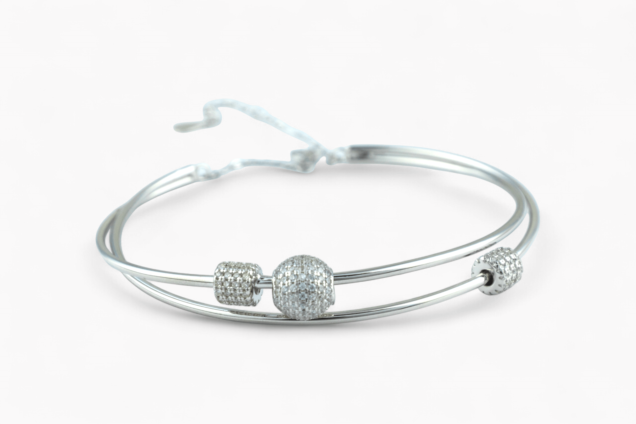 Double - Strand Pavé Bead Cuff - Miraura Jewels