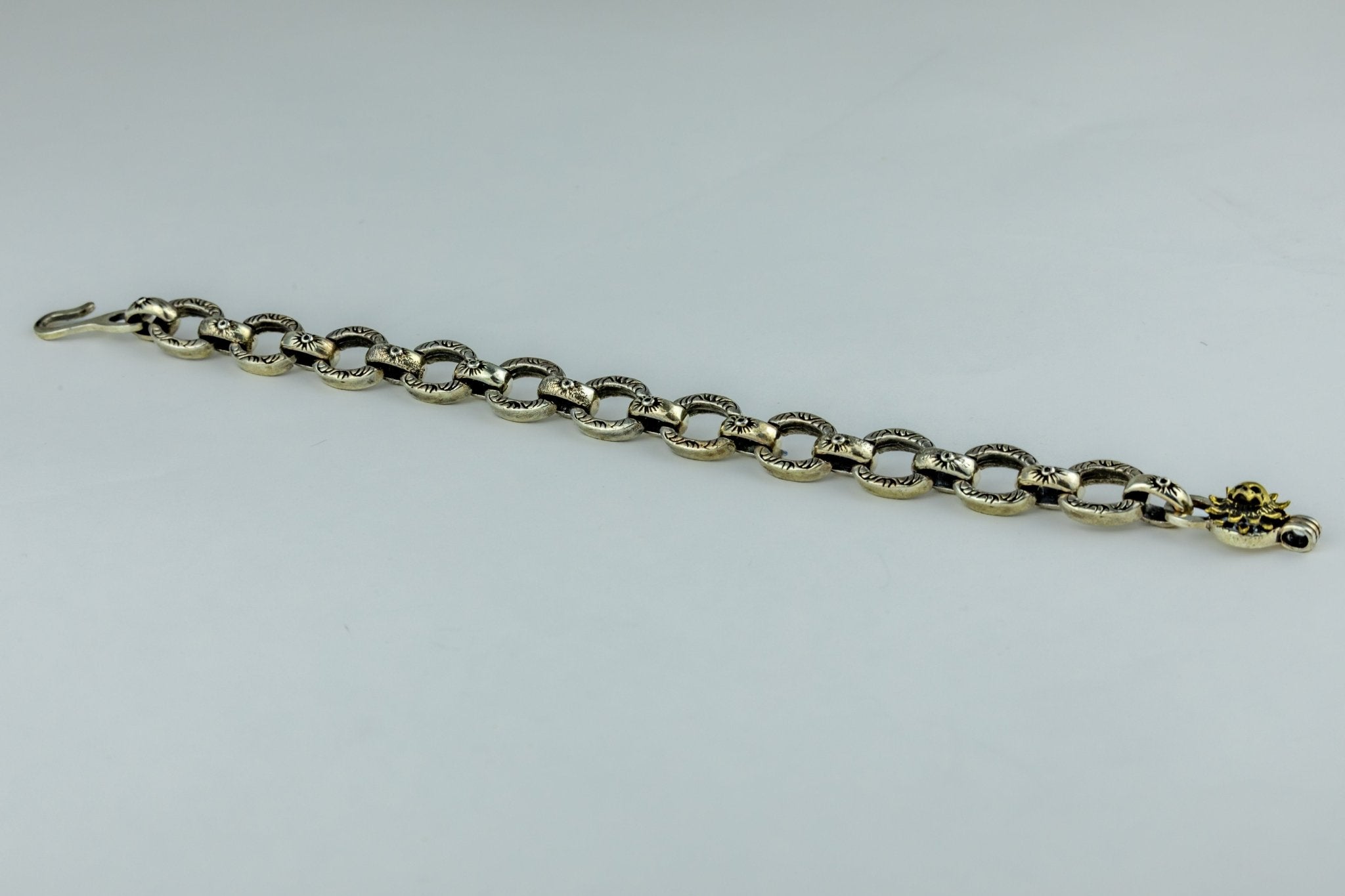 Edgy Textured Link Bracelet - Miraura Jewels