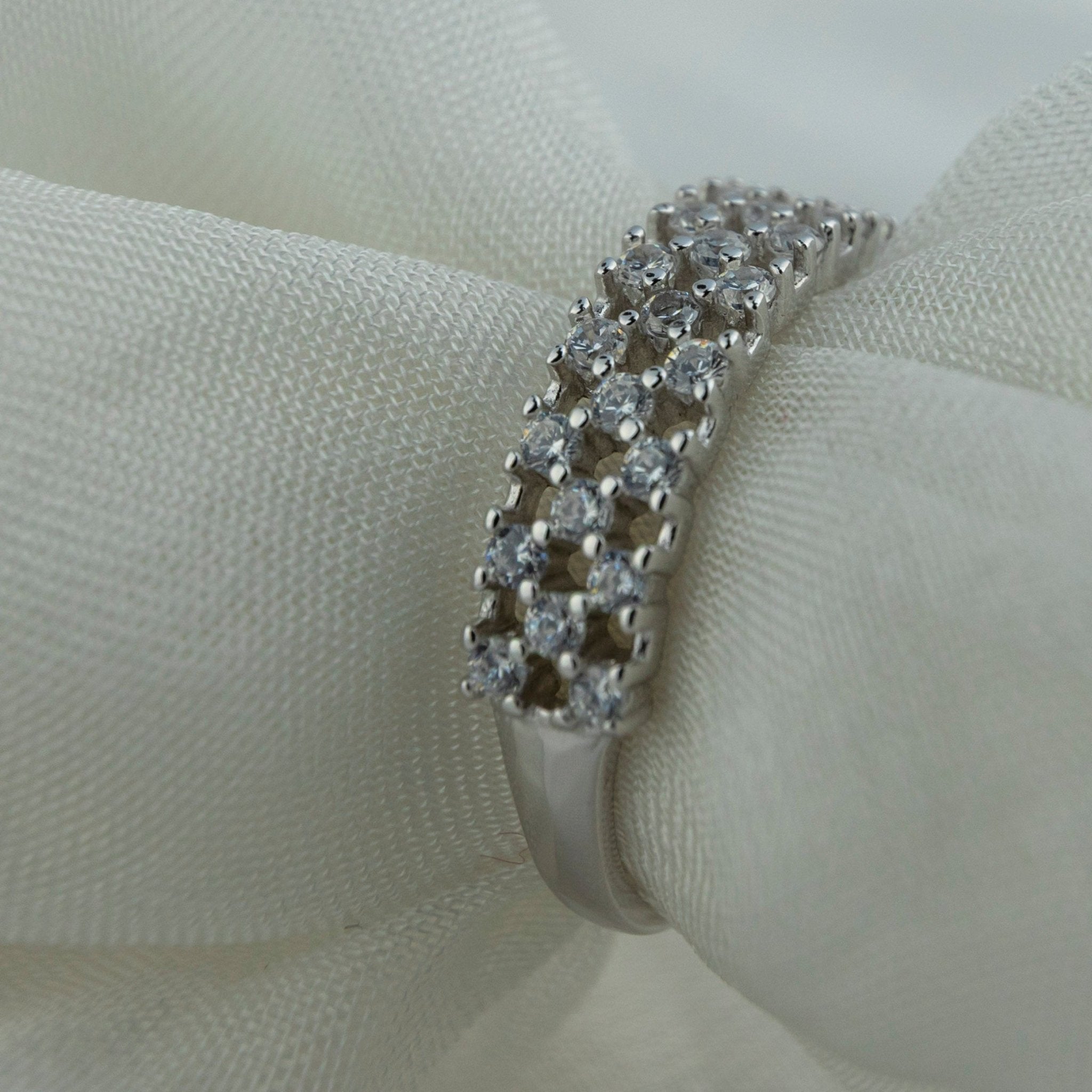 Elegant Triple Row Eternity Band - Miraura Jewels