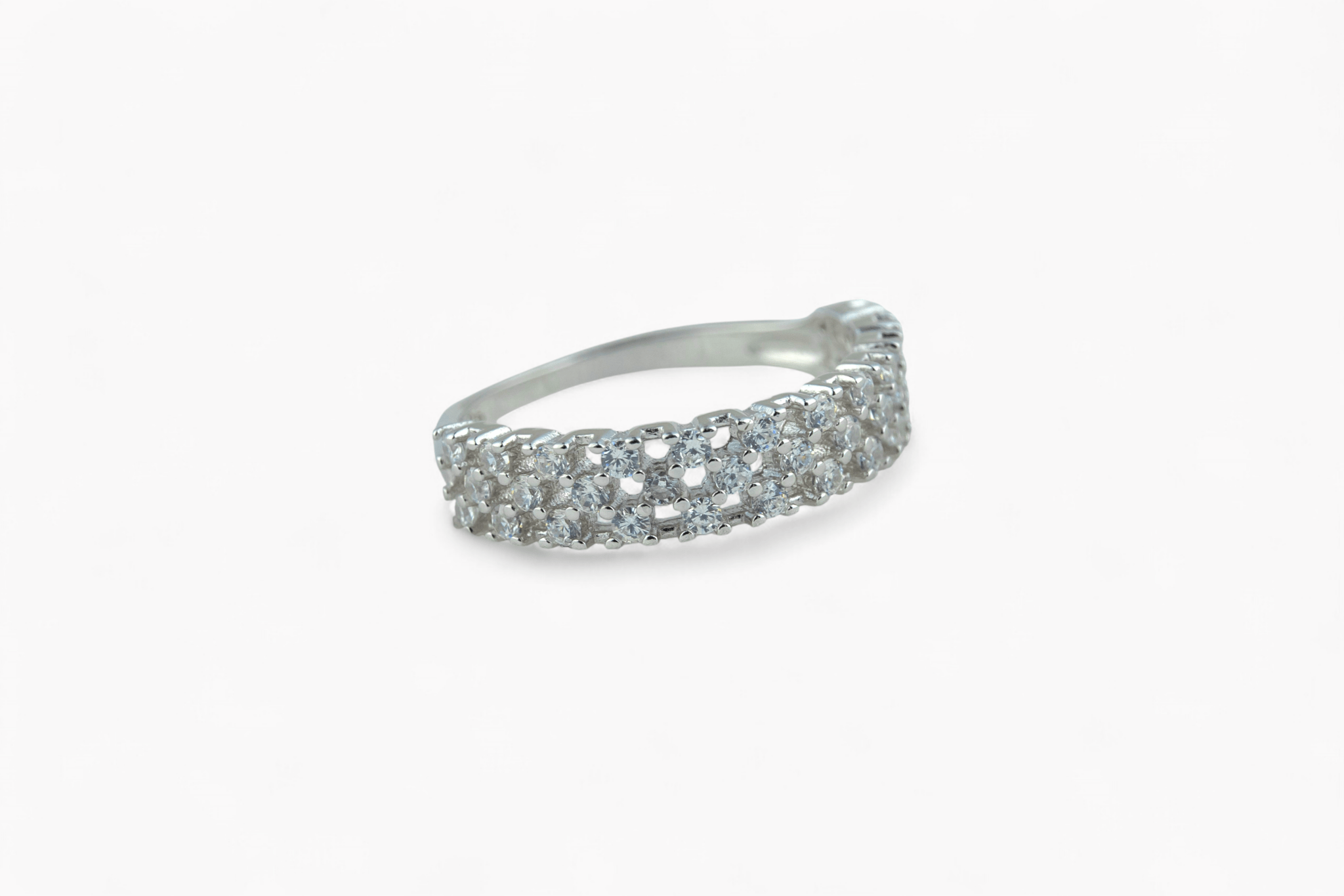 Elegant Triple Row Eternity Band - Miraura Jewels