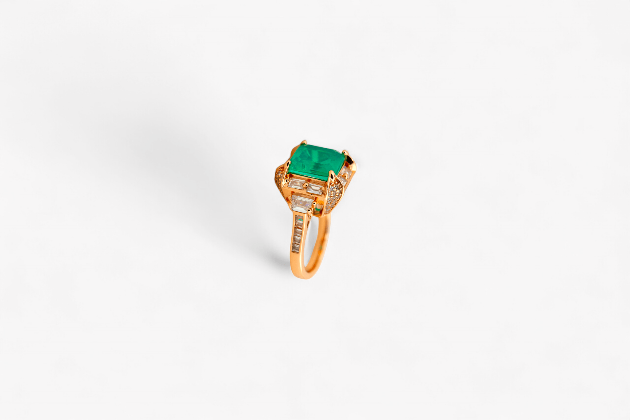 EmeraldGreen Stone Statement Ring - Miraura Jewels