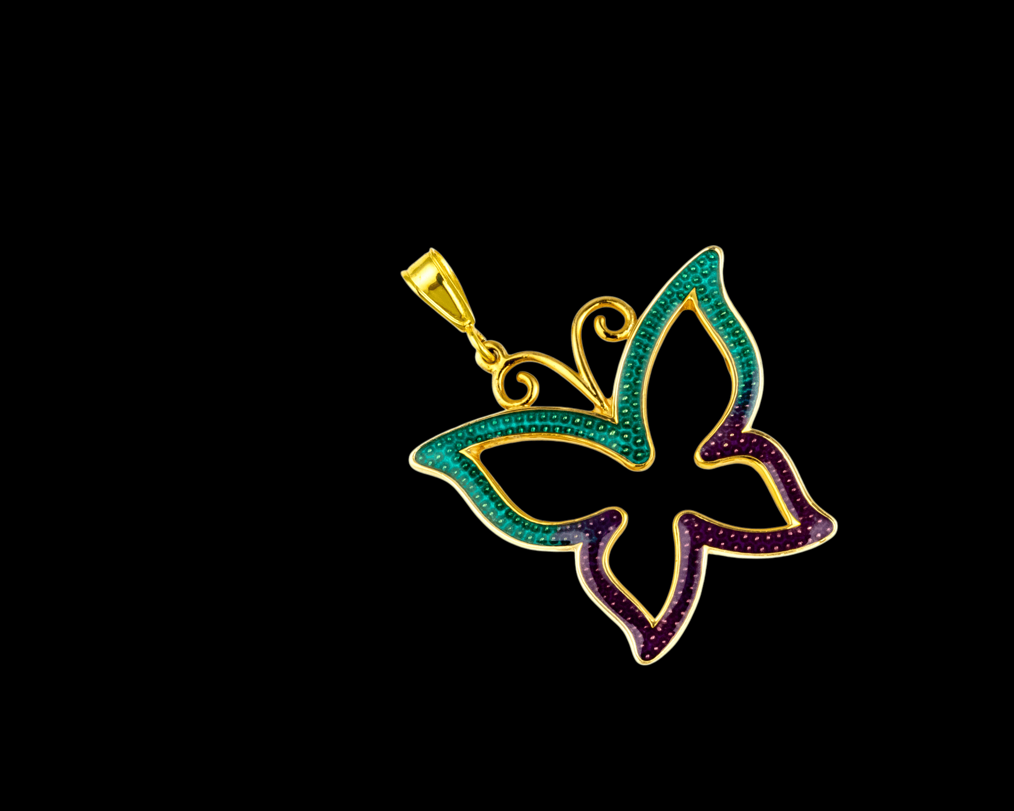 Enamel Butterfly Pendant - Miraura Jewels