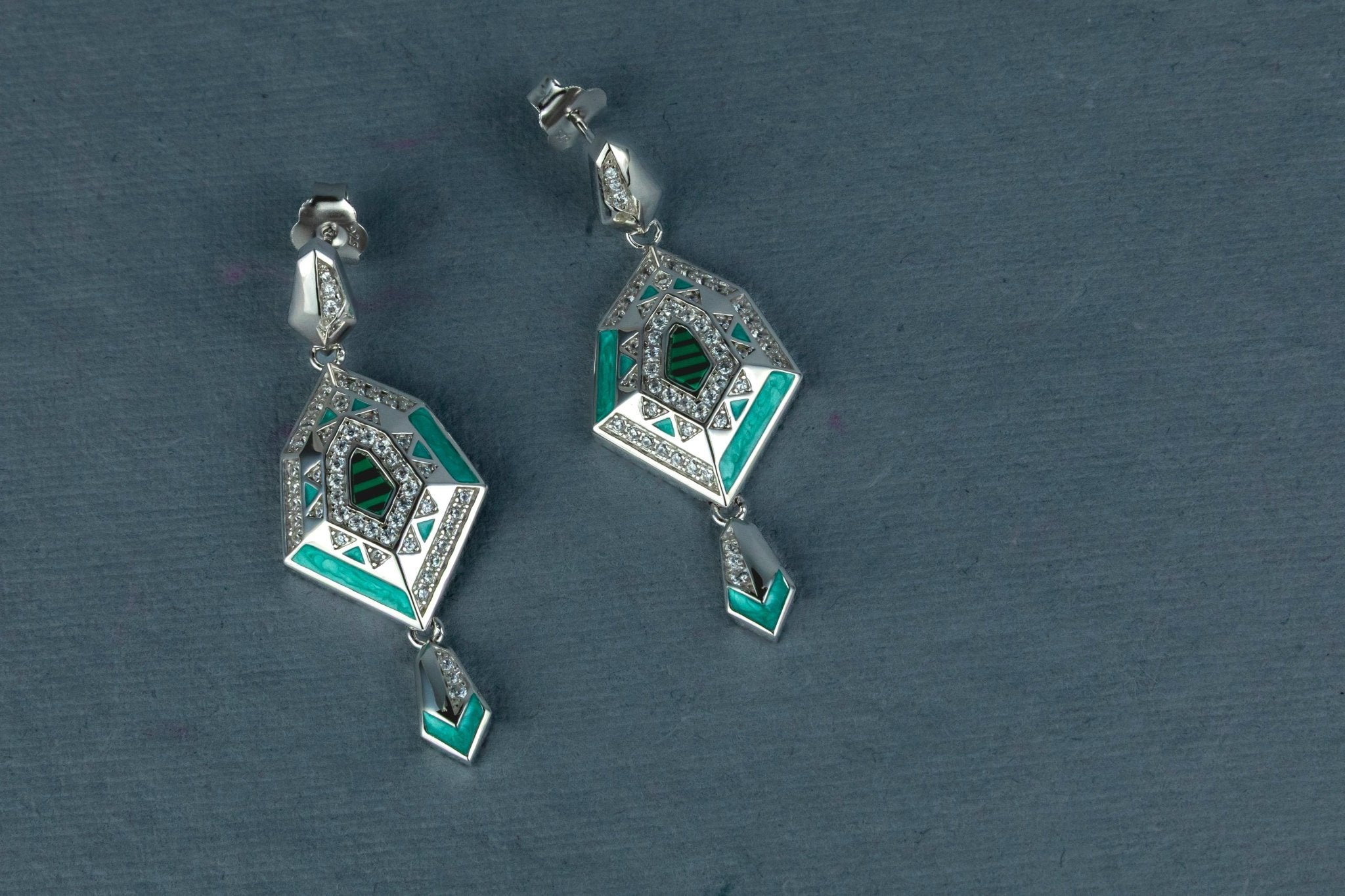 Enamel Earrings - Miraura Jewels