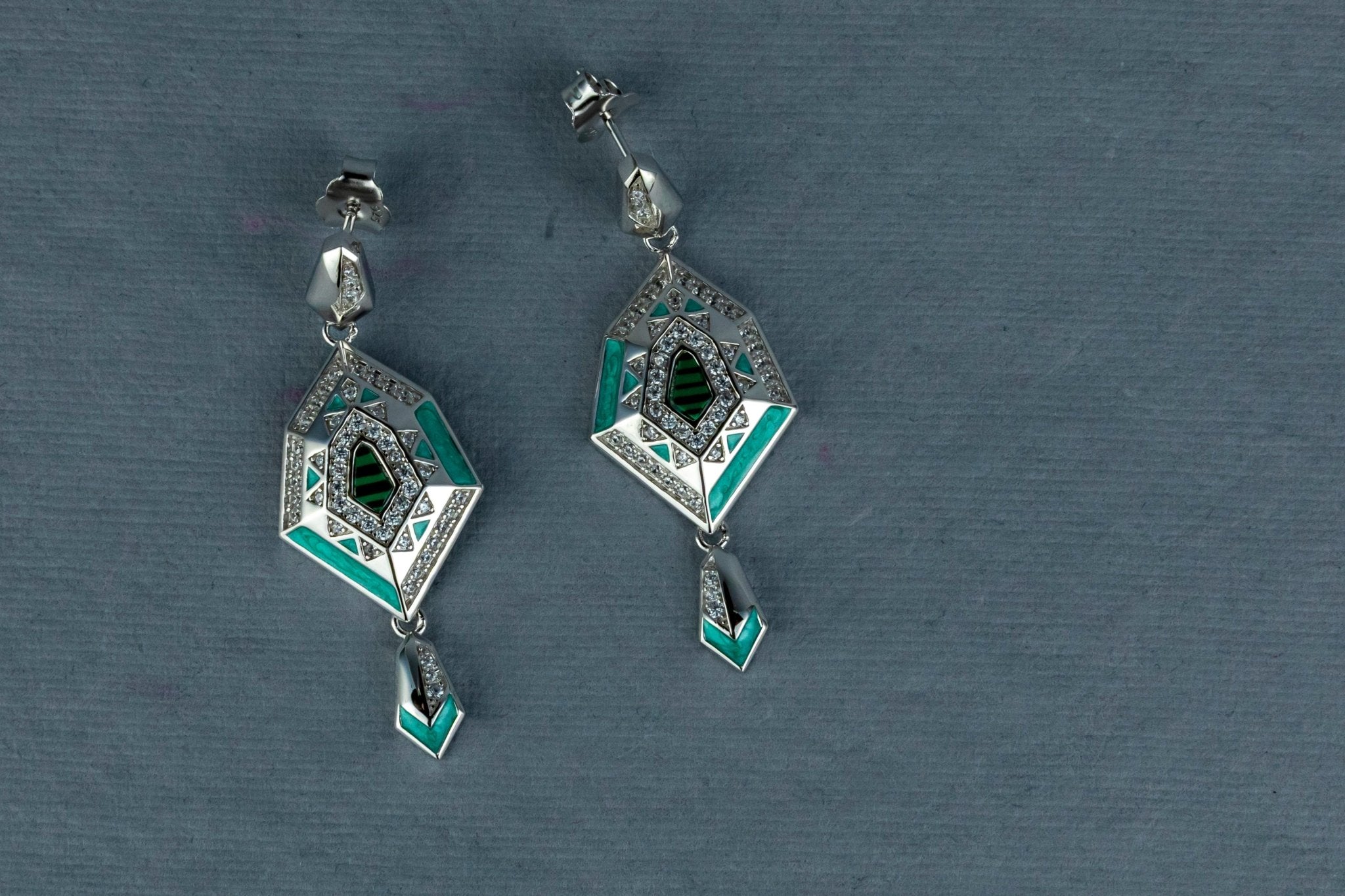 Enamel Earrings - Miraura Jewels