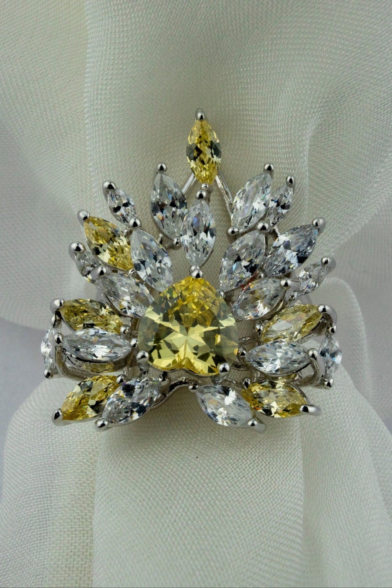 Floral Spray Statement Ring - Miraura Jewels