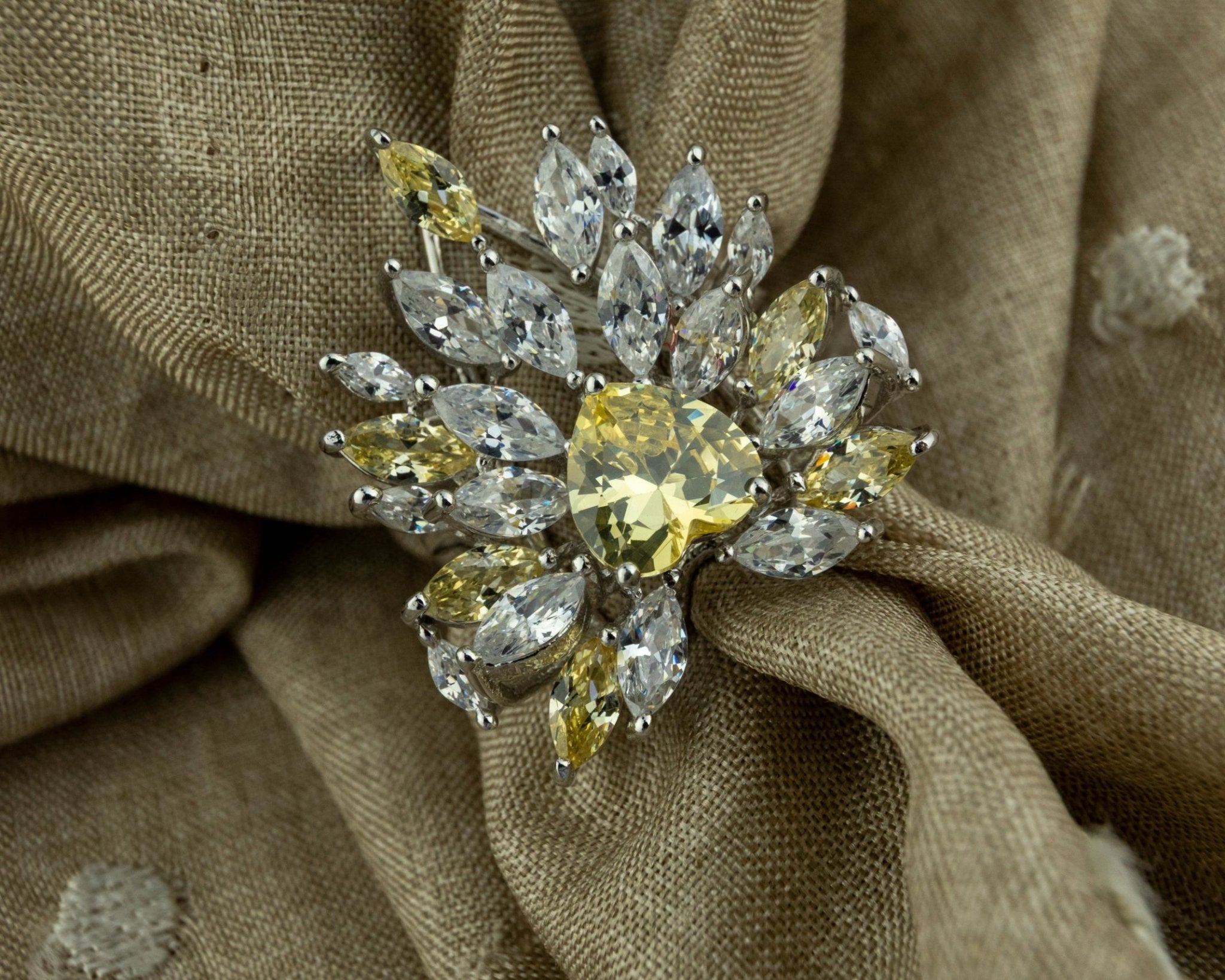 Floral Spray Statement Ring - Miraura Jewels