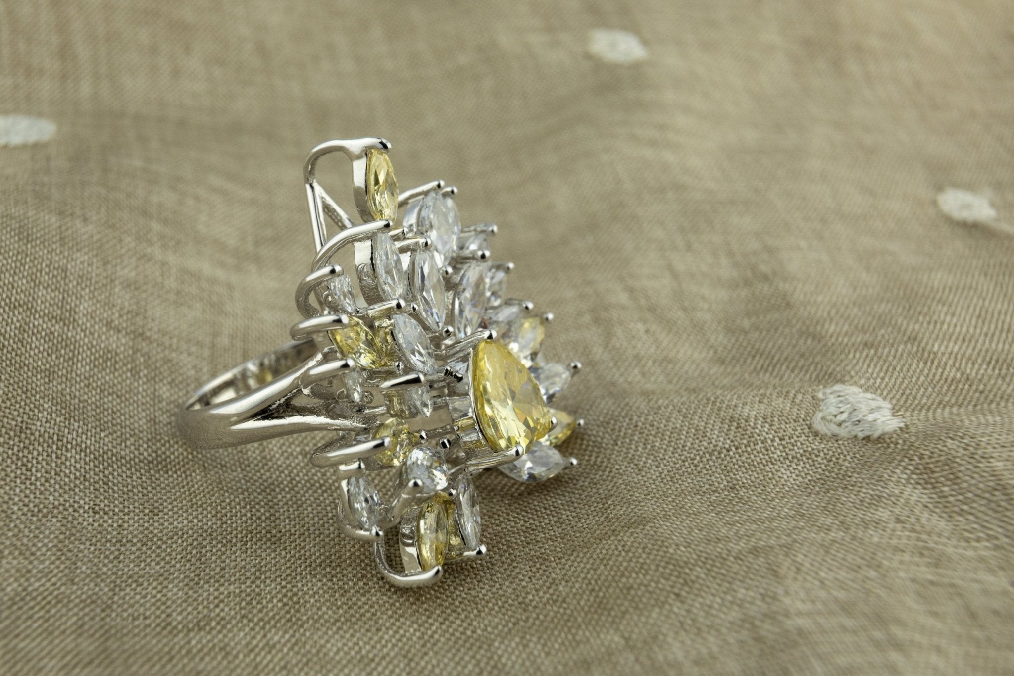 Floral Spray Statement Ring - Miraura Jewels