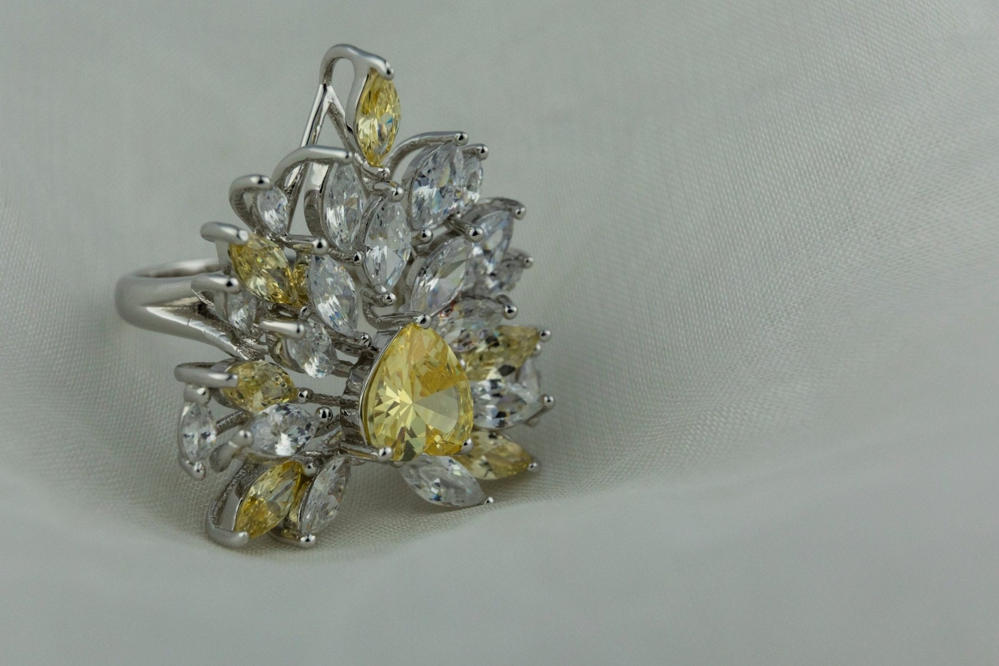 Floral Spray Statement Ring - Miraura Jewels