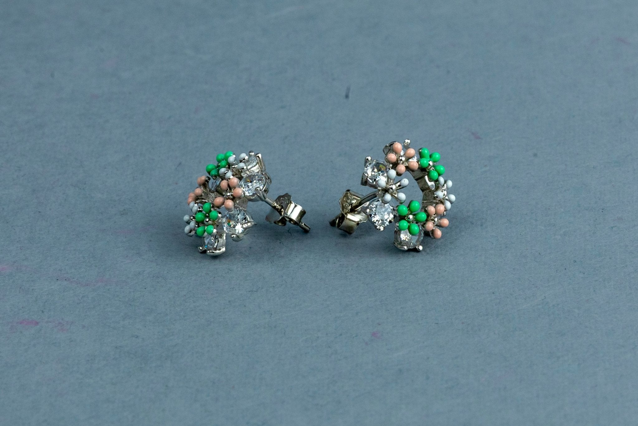 Floral Wreath Studs - Miraura Jewels