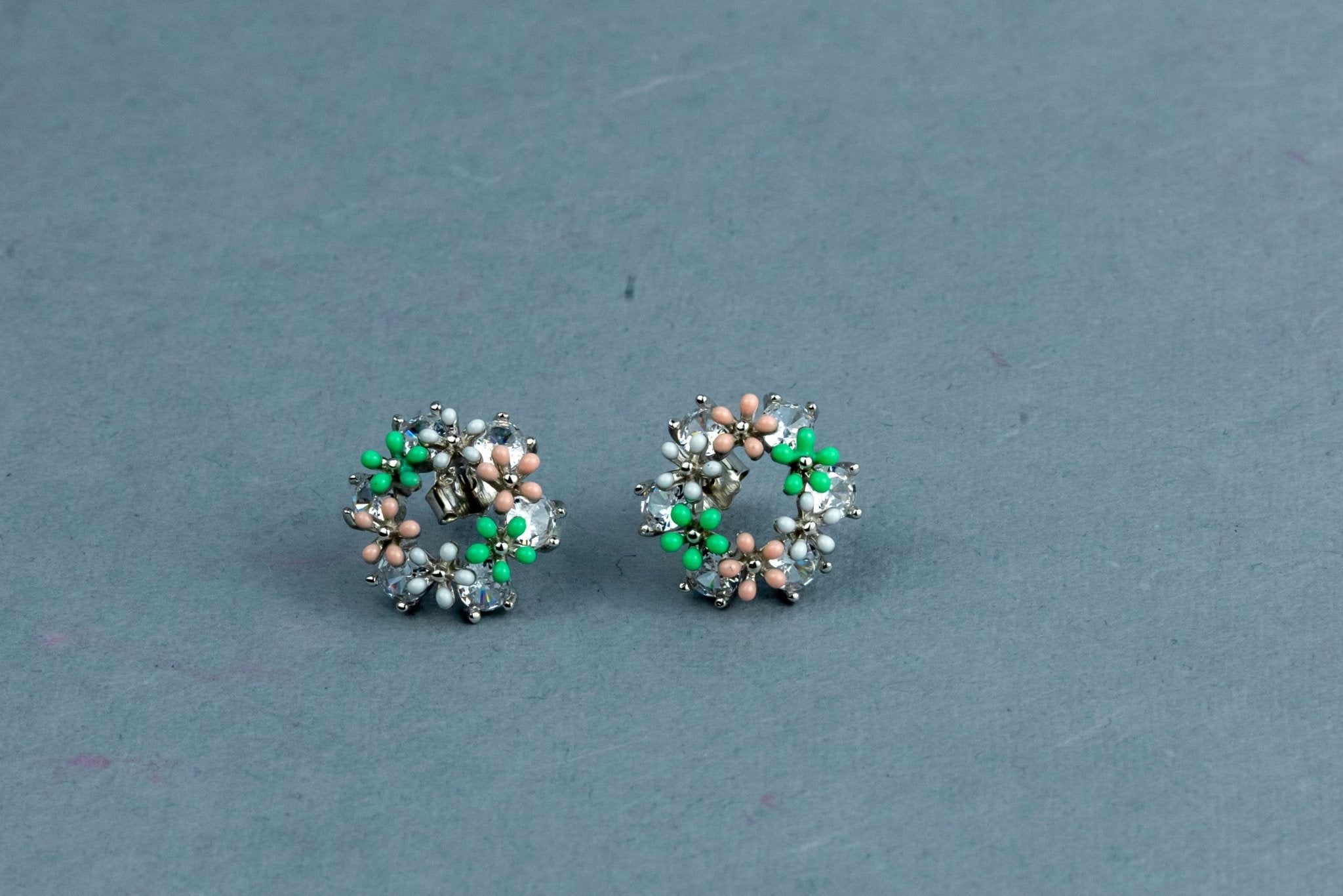 Floral Wreath Studs - Miraura Jewels