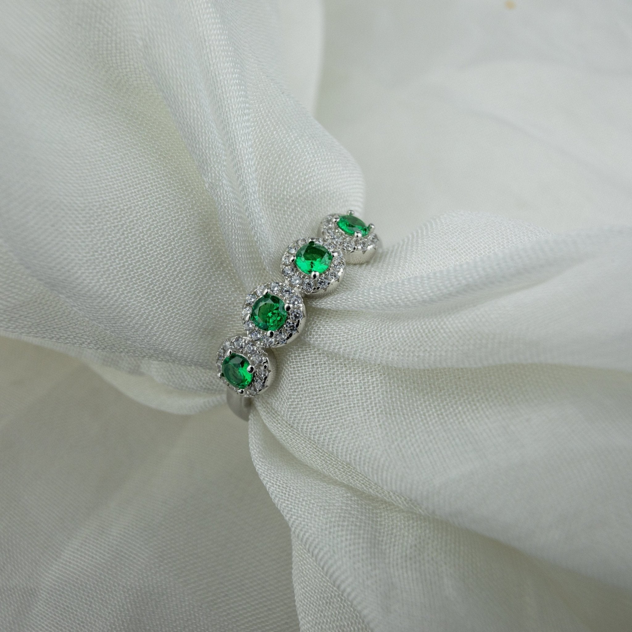 Four - Stone Green Ring - Miraura Jewels