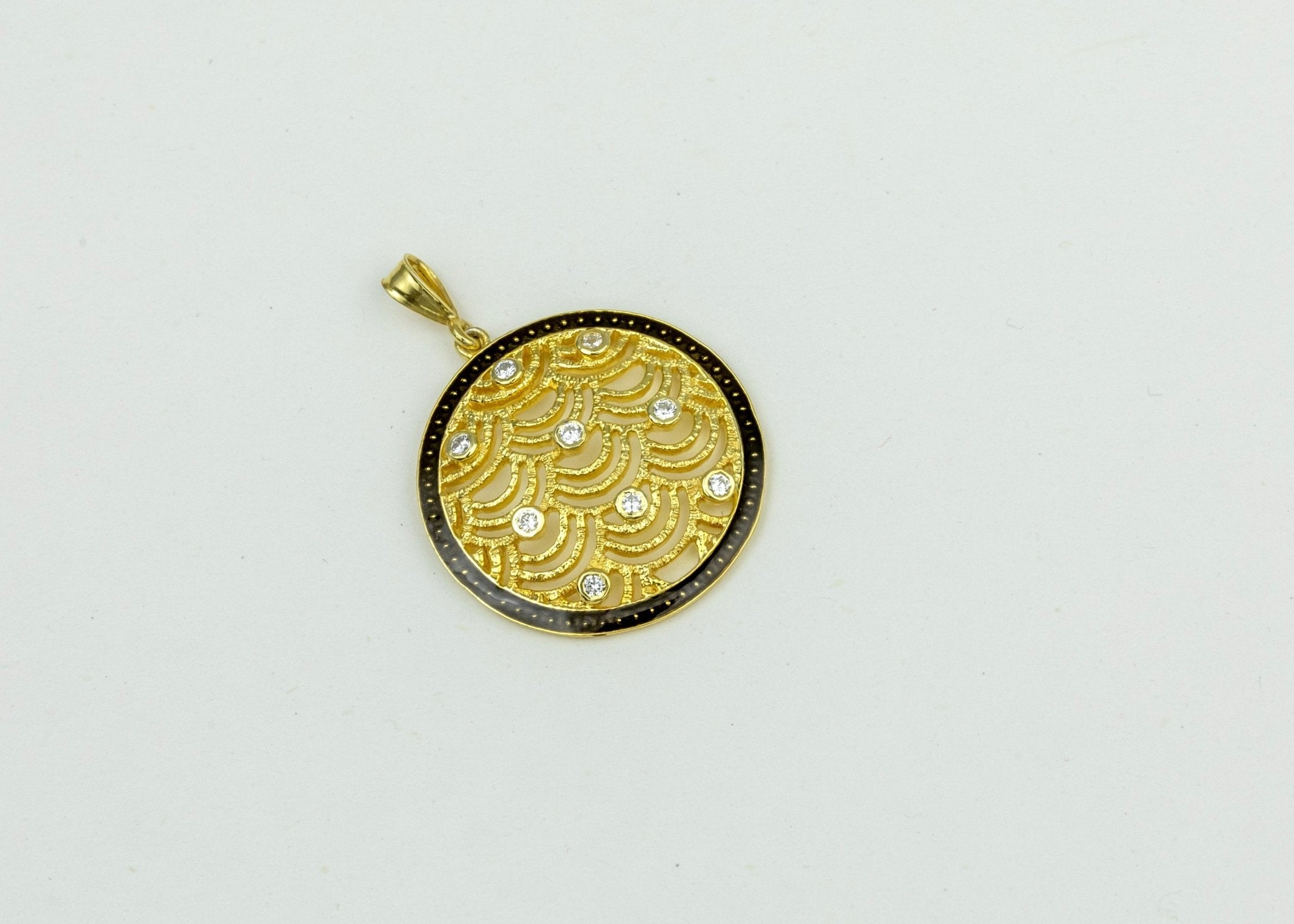Gold Filigree Crystal Charm - Miraura Jewels