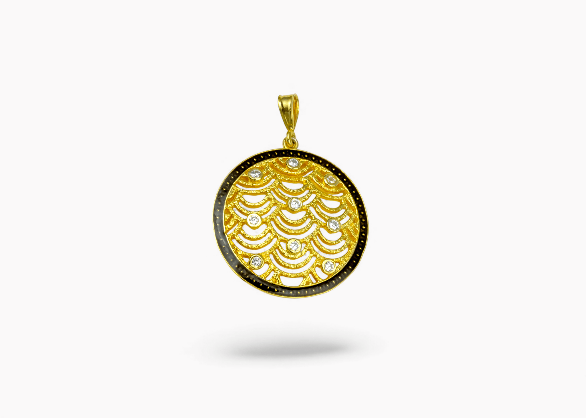 Gold Filigree Crystal Charm - Miraura Jewels