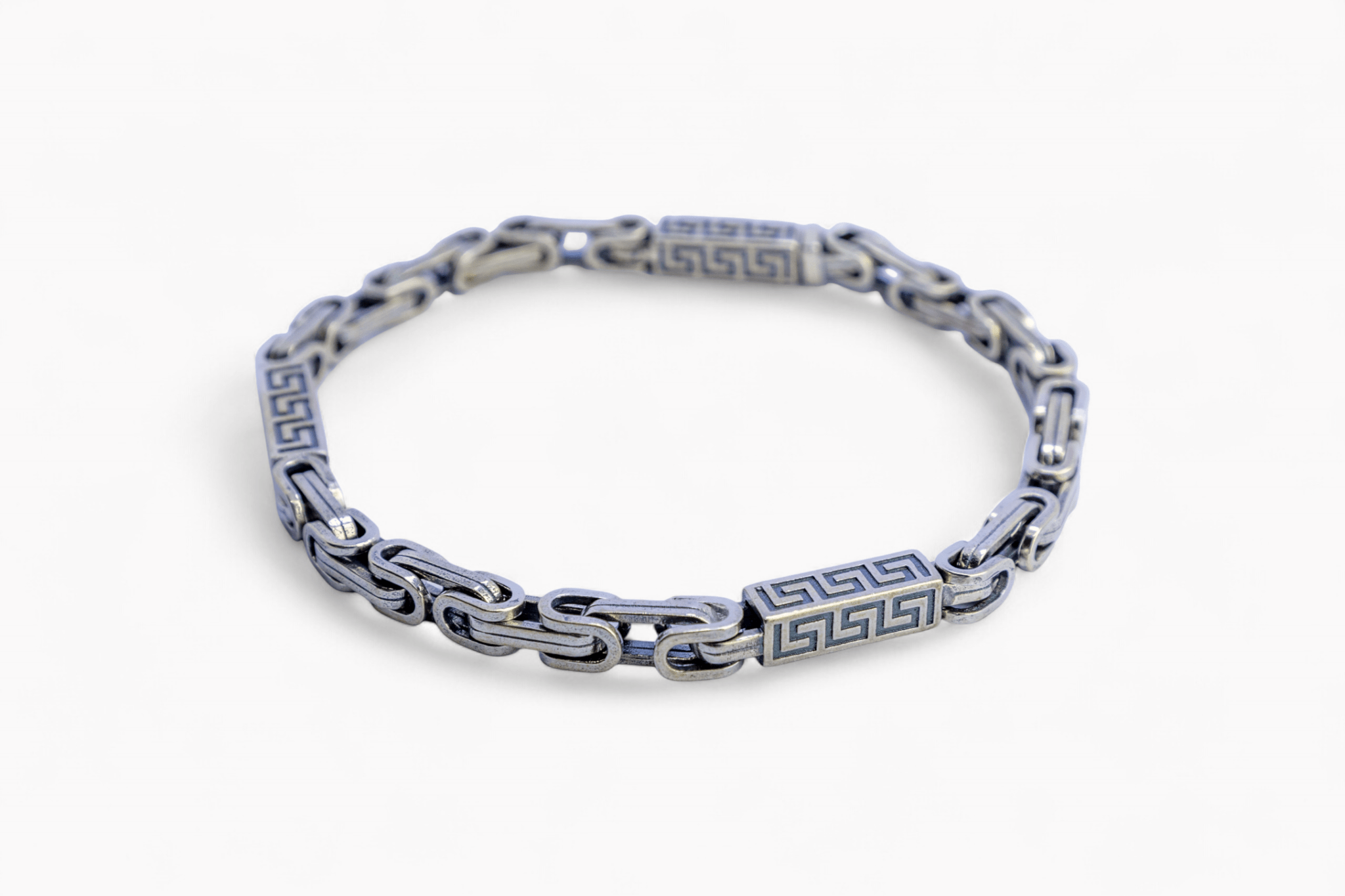 Greek Key Link Bracelet - Miraura Jewels
