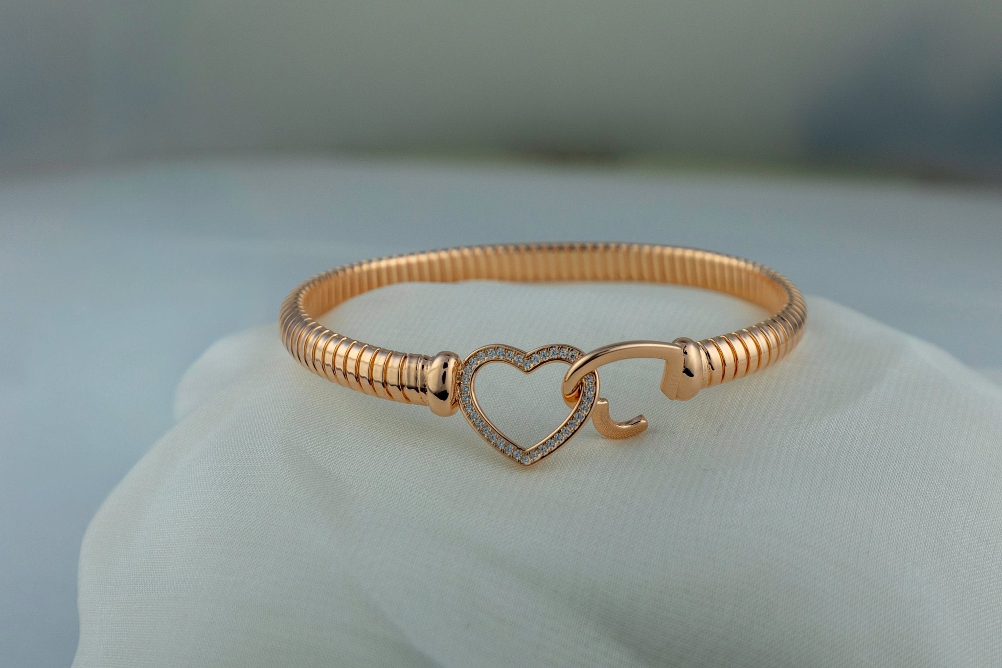 Heart Hook Bangle - Miraura Jewels