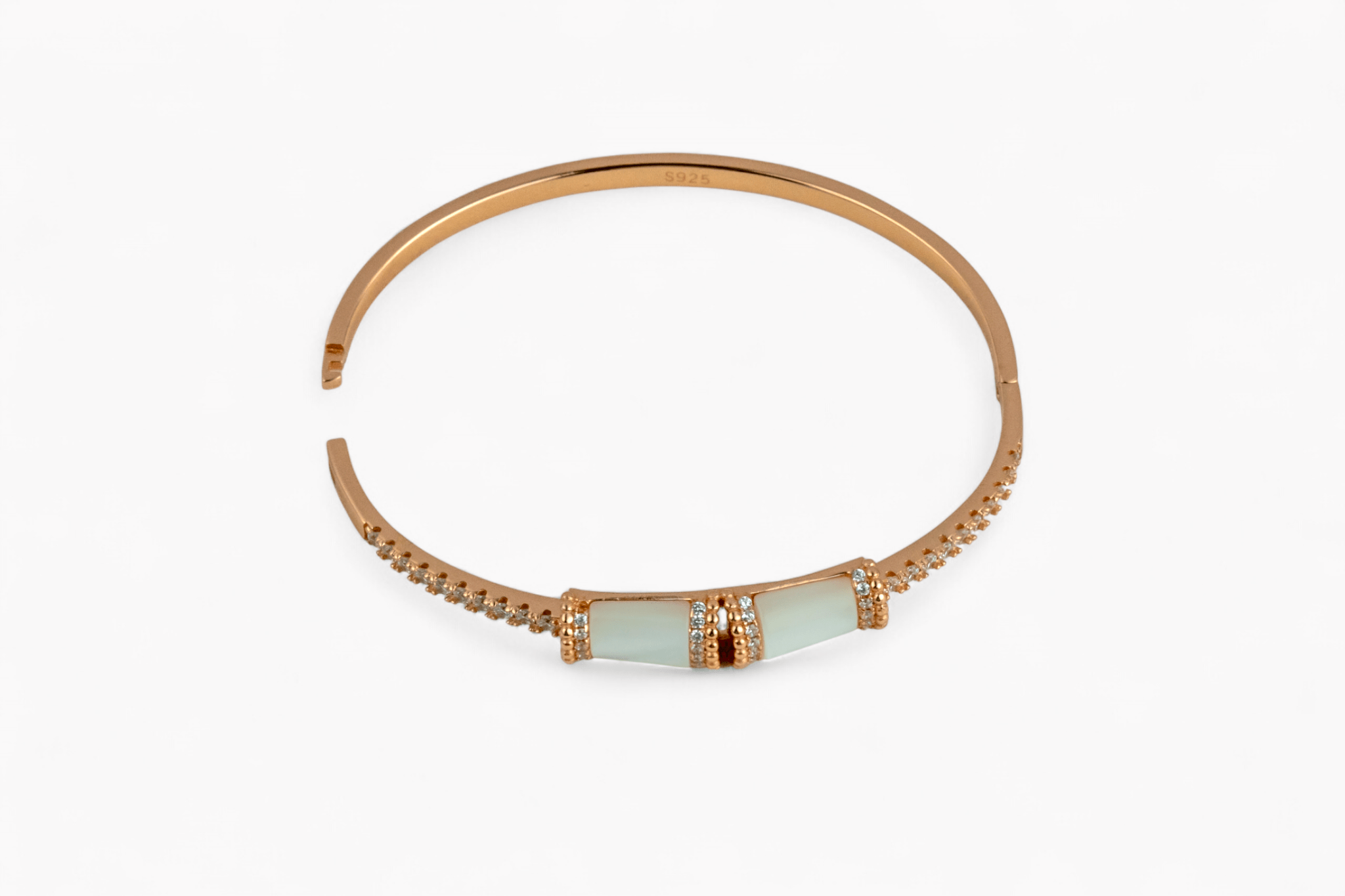 Jade Inlay Bangle - Miraura Jewels